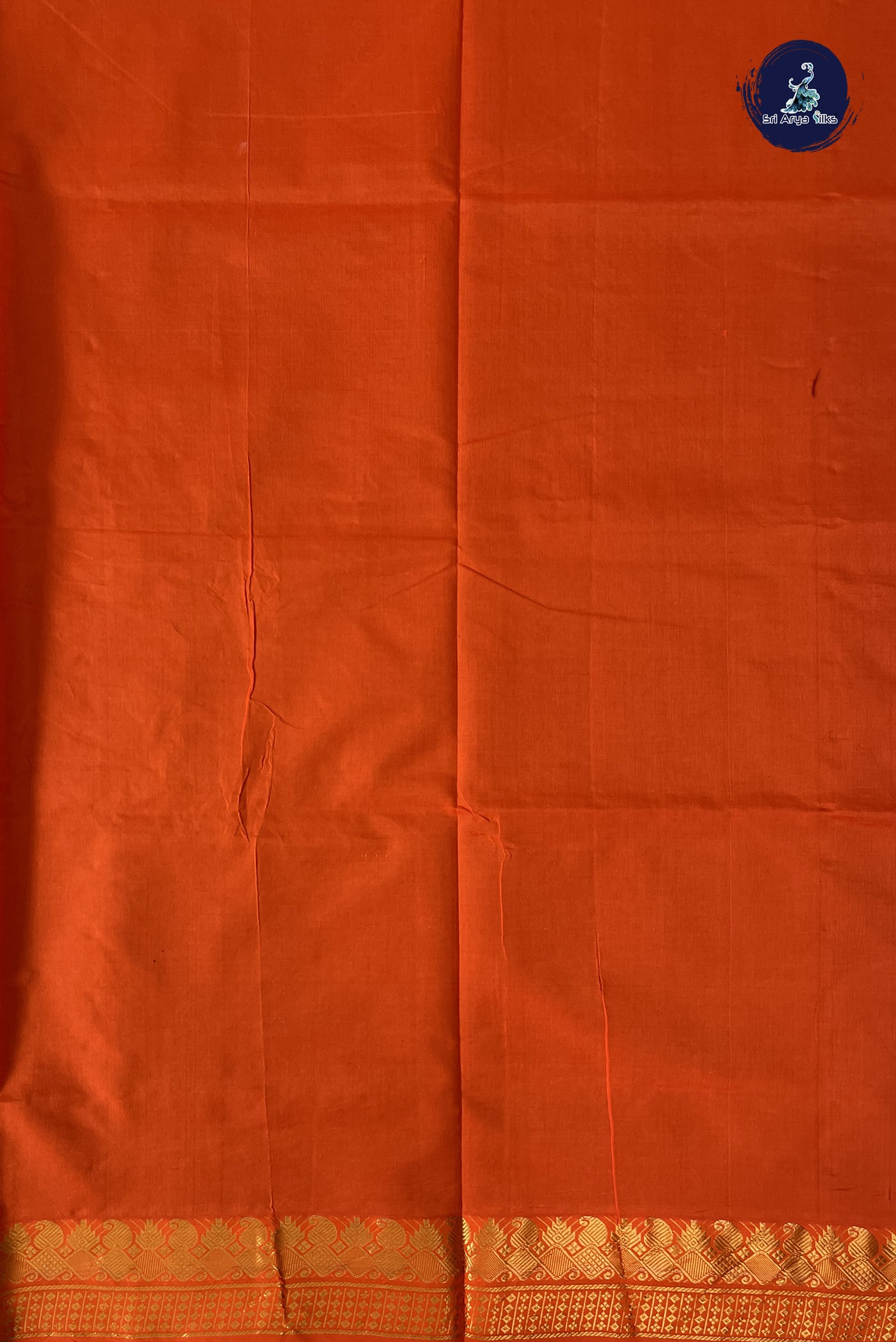 Brown Kanchi Semi Silk Cotton Saree With Plain Pattern