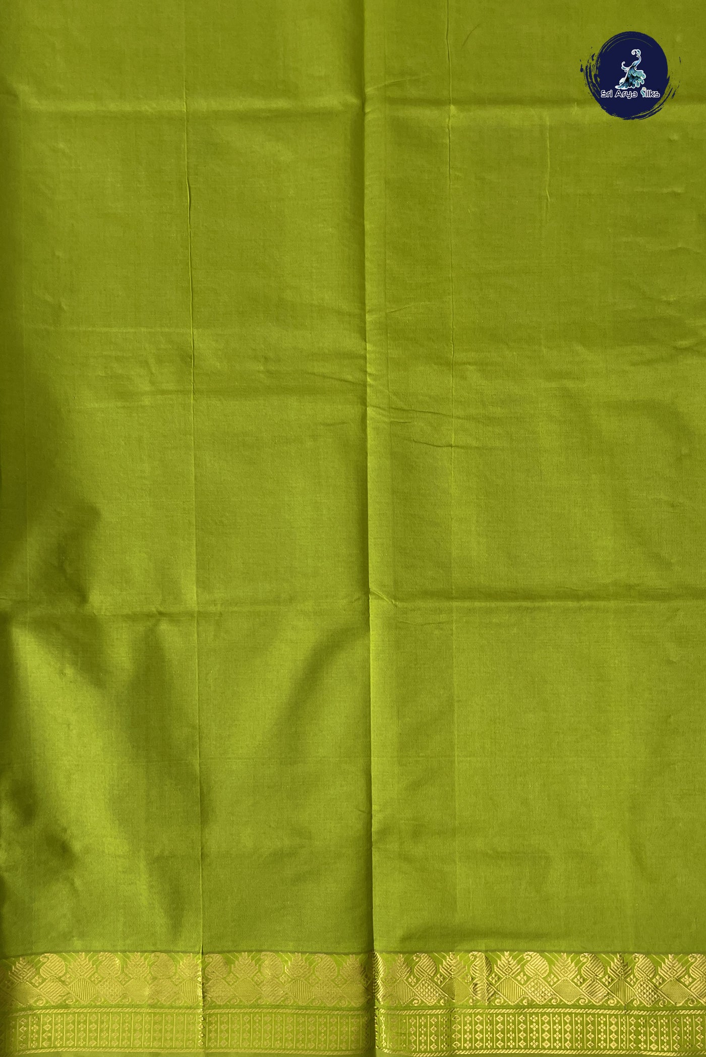 MS Blue Kanchi Semi Silk Cotton Saree With Plain Pattern