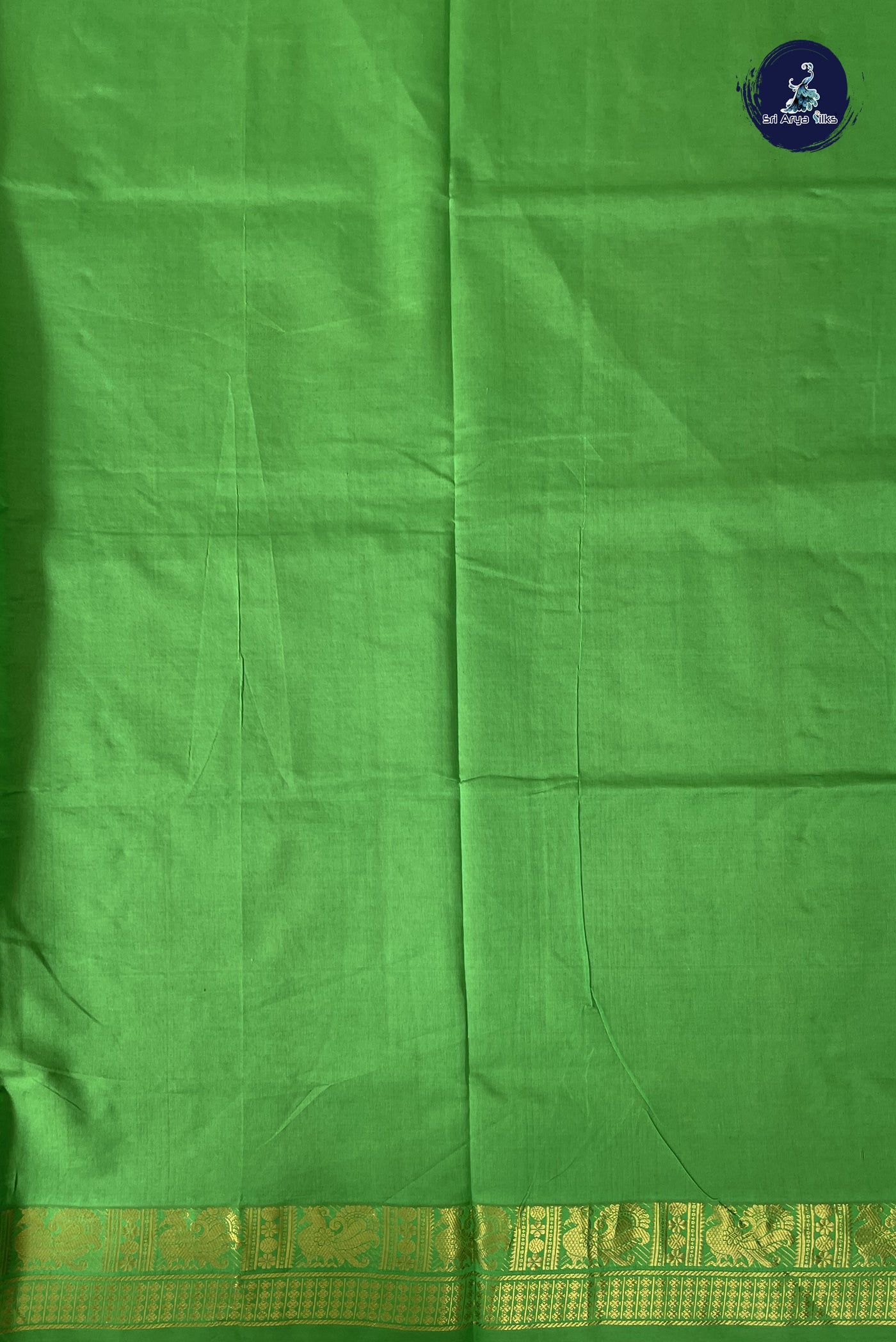 Dusty Orange Kanchi Semi Silk Cotton Saree With Plain Pattern