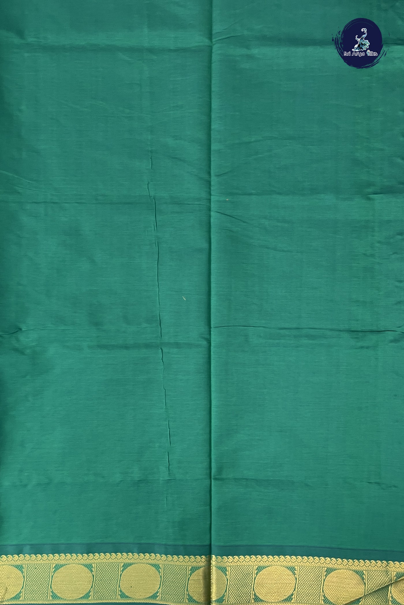 Dark Blue Kanchi Semi Silk Cotton Saree With Plain Pattern