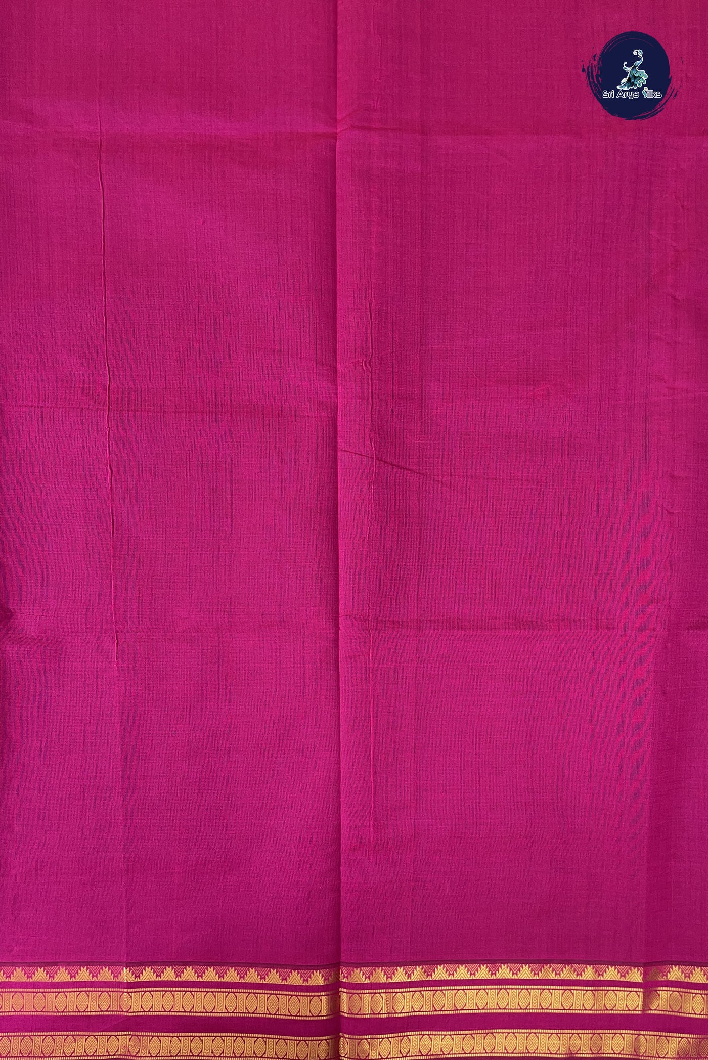 Violet Kanchi Semi Silk Cotton Saree With Plain Pattern