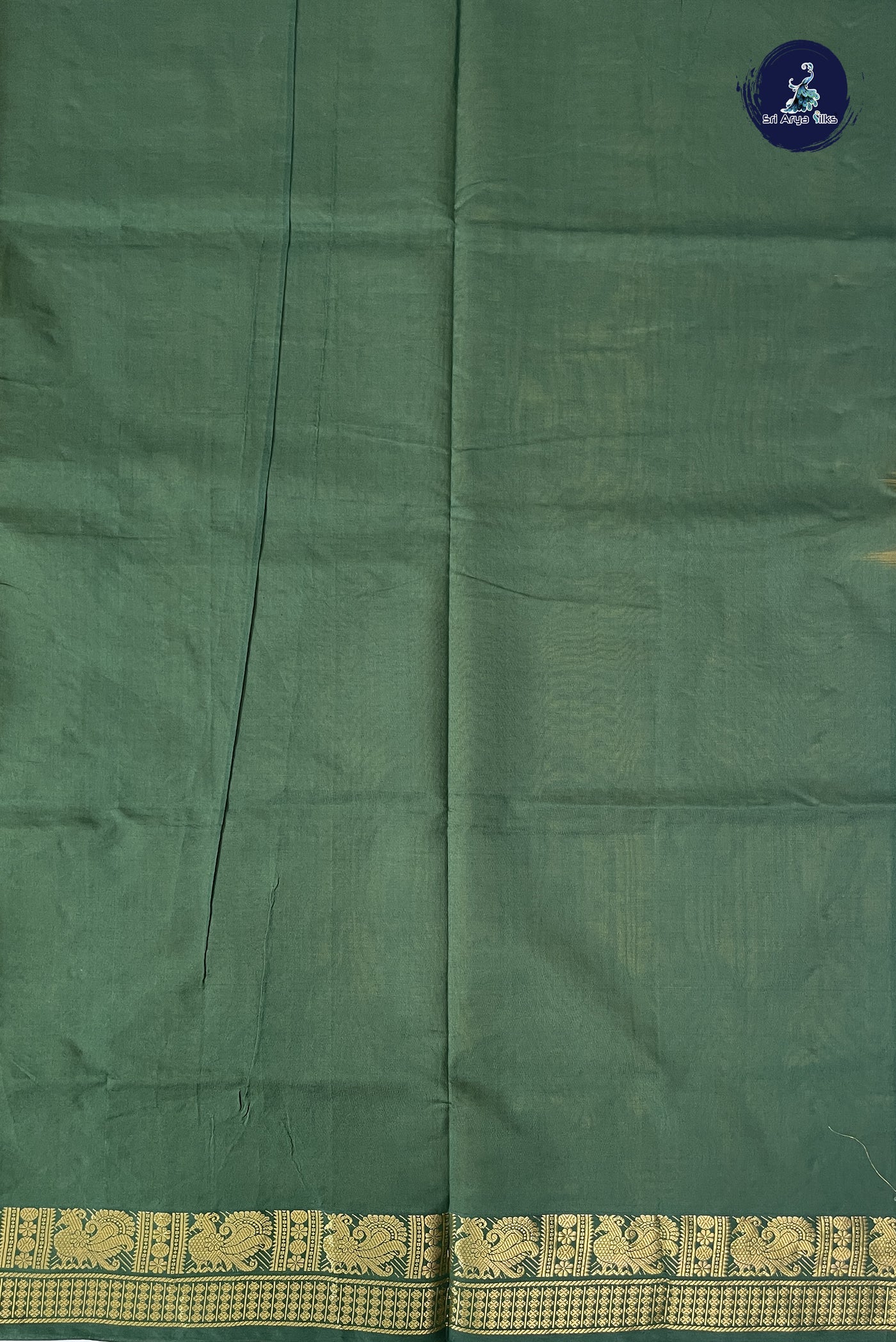 Mustard Yellow Kanchi Semi Silk Cotton Saree With Plain Pattern