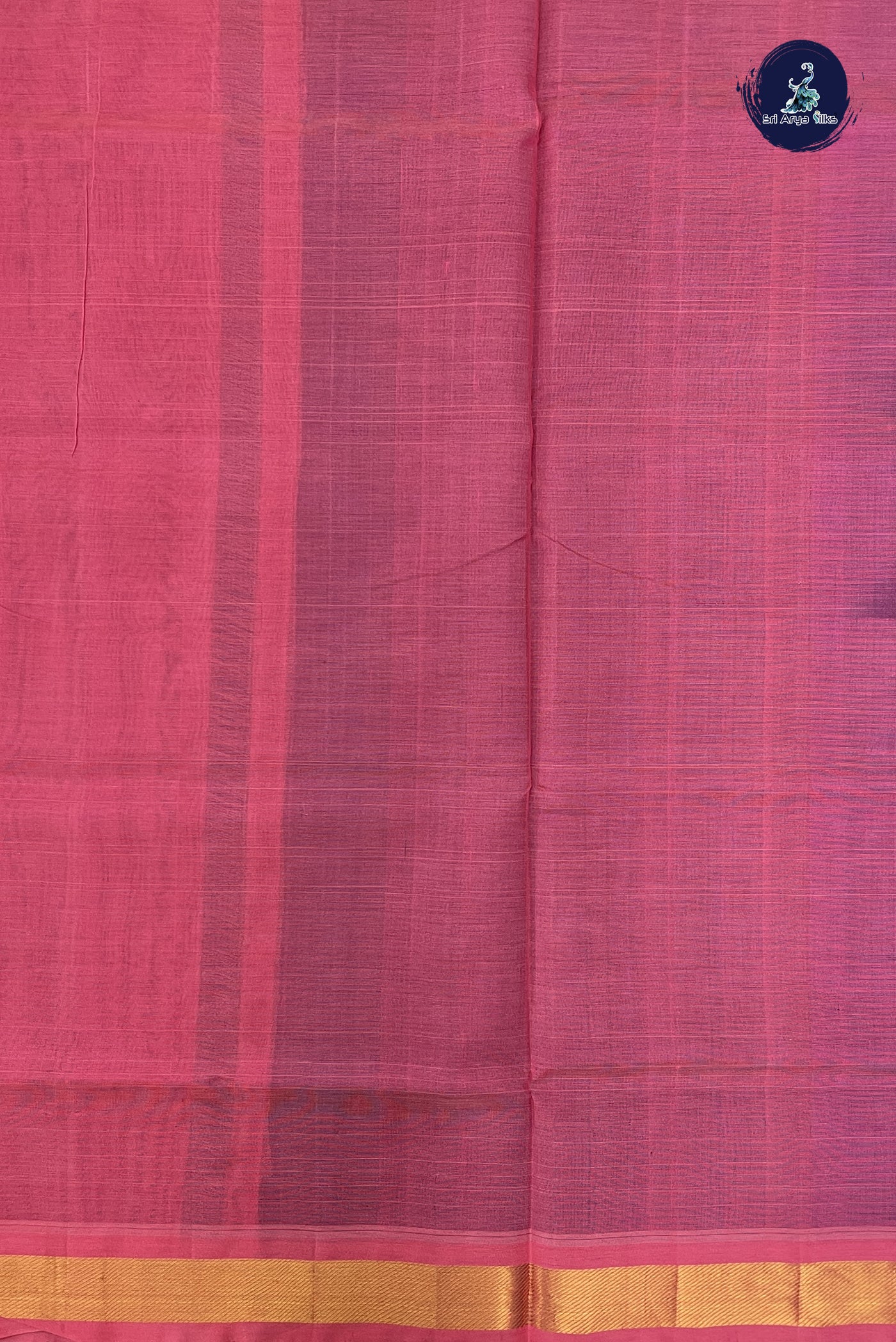 Ink Blue Simple Silk Cotton Saree With Plain Pattern