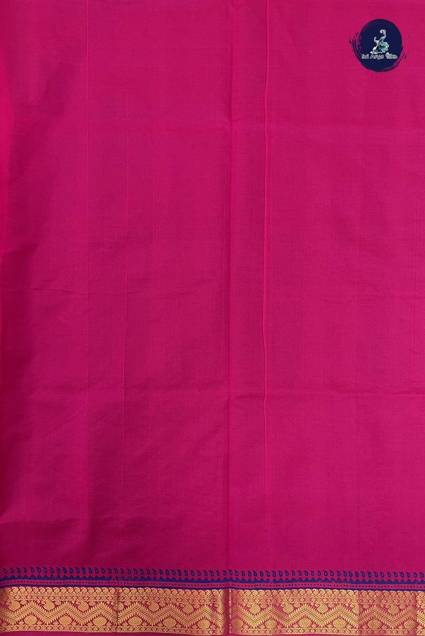 Dark Blue Kanchi Semi Silk Cotton Saree With Printed Pattern