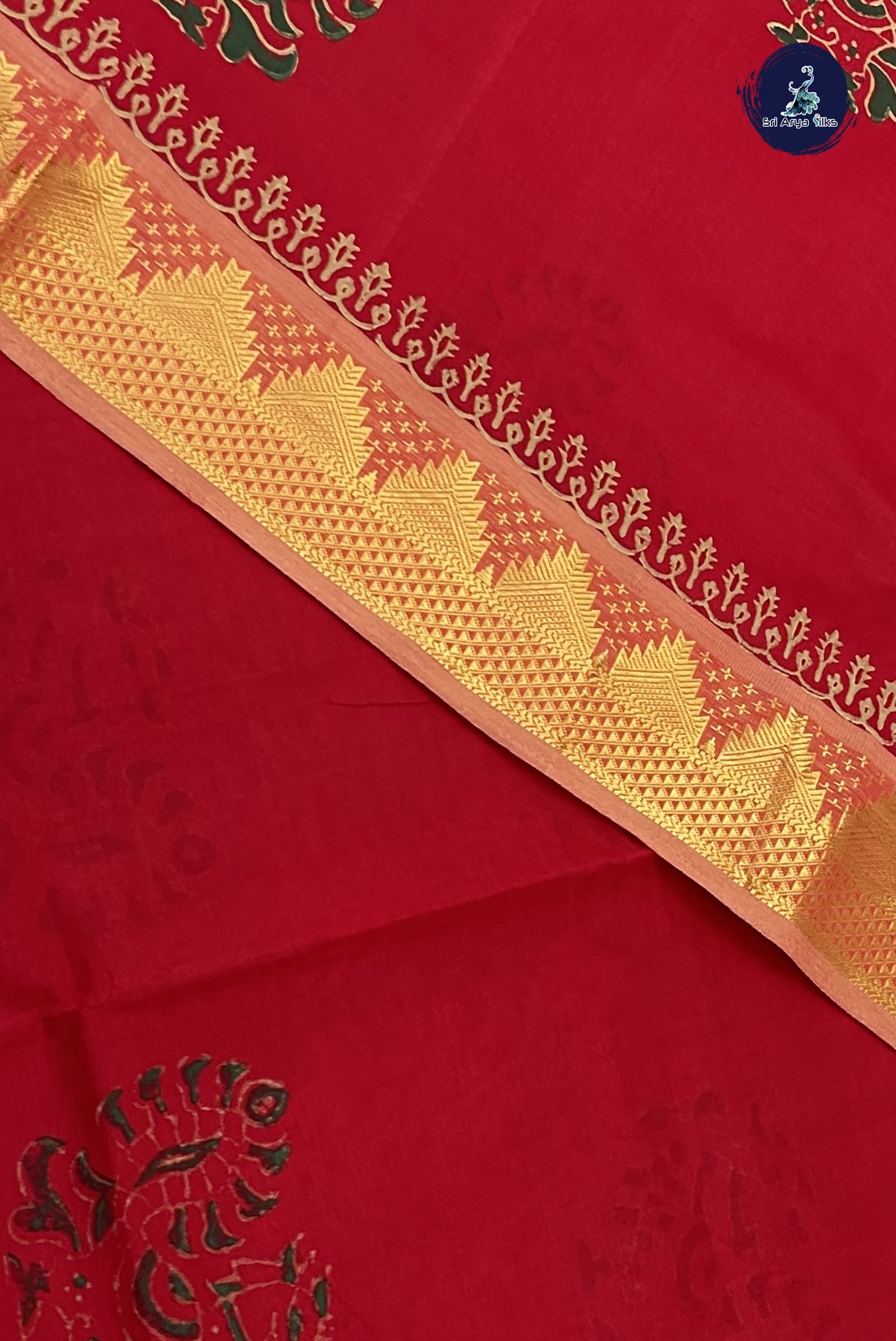 Maroon Kanchi Semi Silk Cotton Saree With Printed Pattern