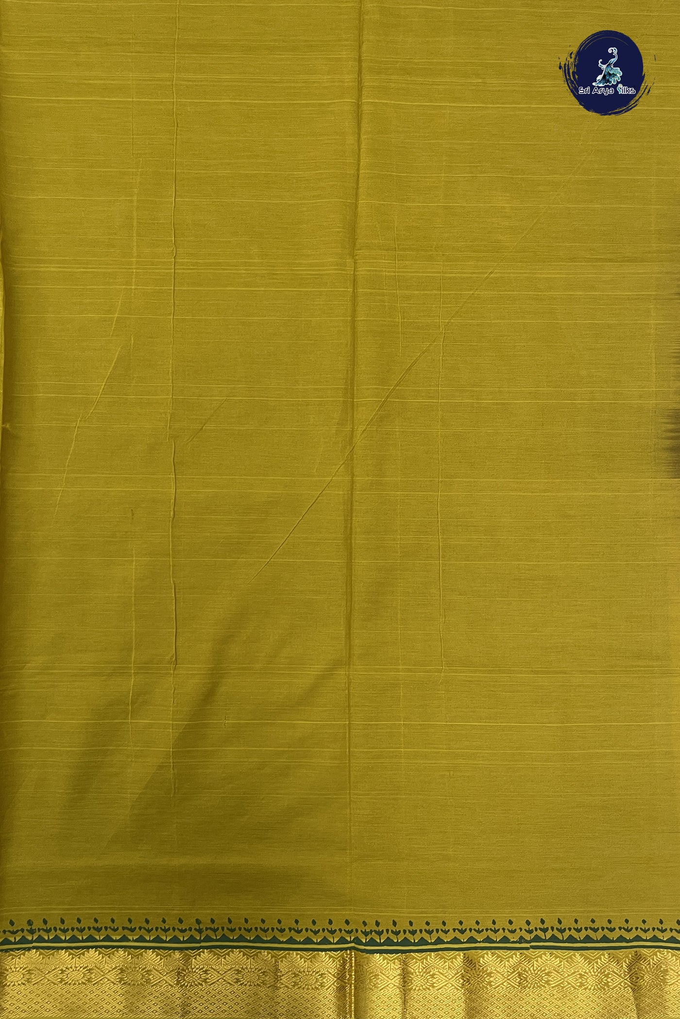 Dark Green Kanchi Semi Silk Cotton Saree With Printed Pattern