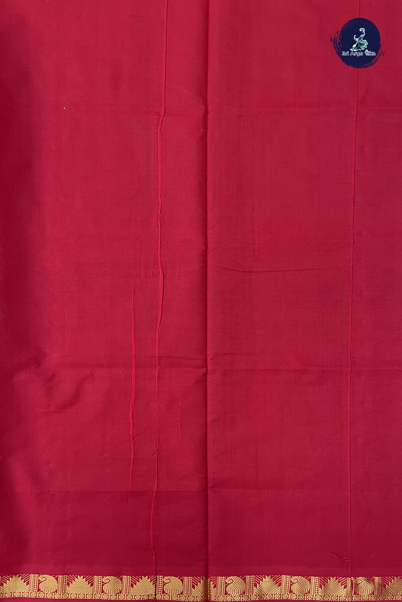 Sapphire Green Kanchi Semi Silk Cotton Saree With Plain Pattern