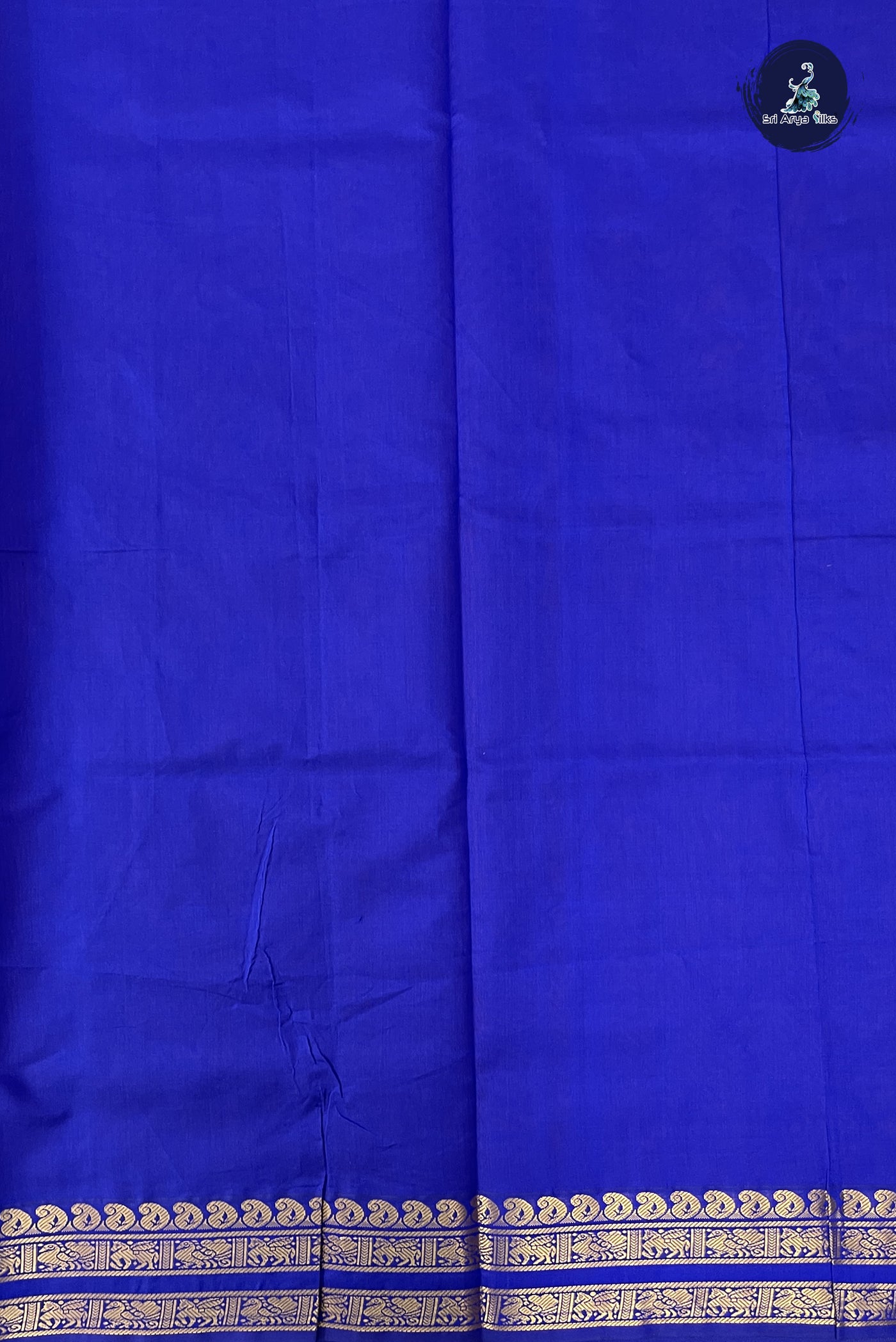 Rust Kanchi Semi Silk Cotton Saree With Plain Pattern