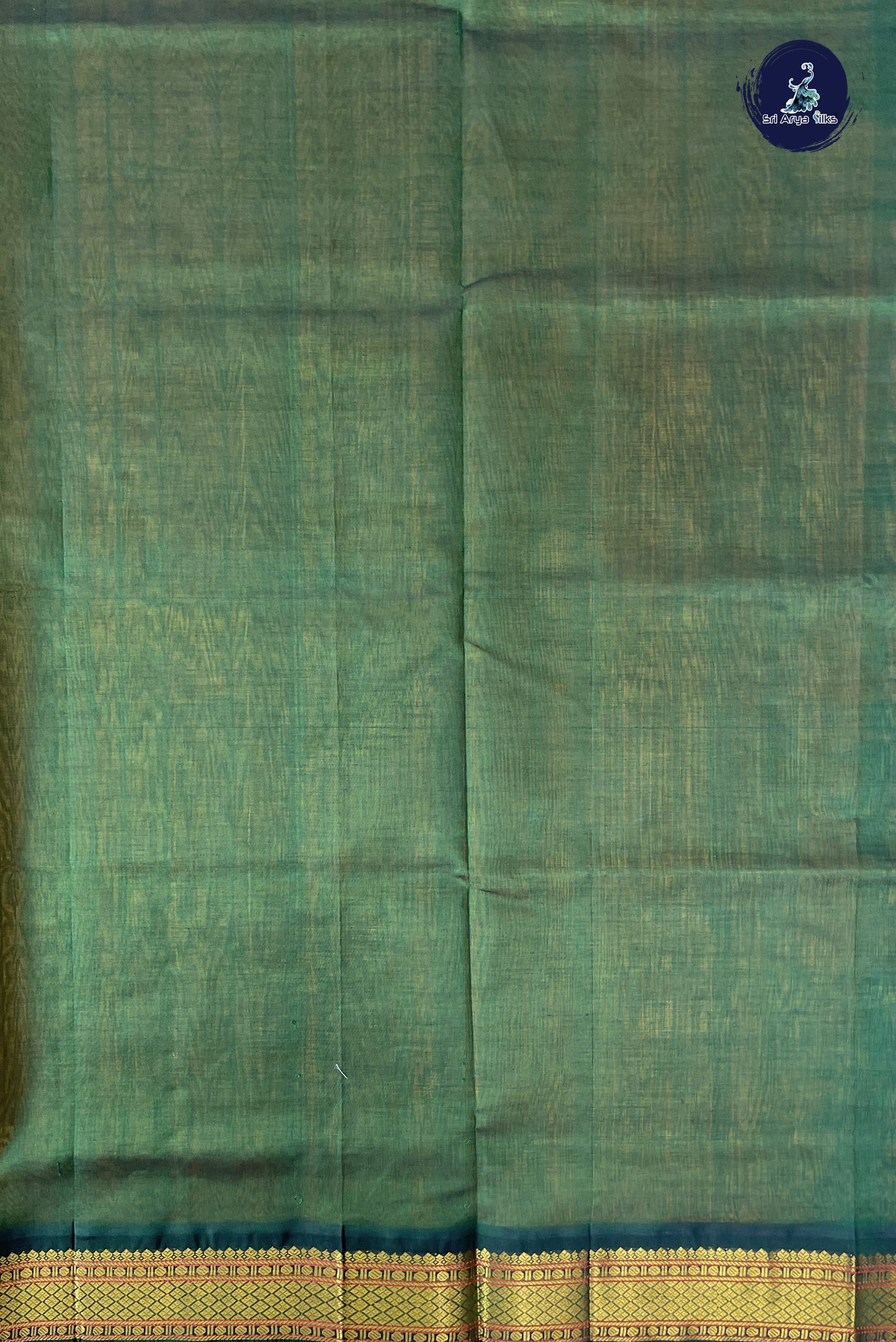 Mango Yellow Korvai Silk Cotton Saree With Plain Pattern