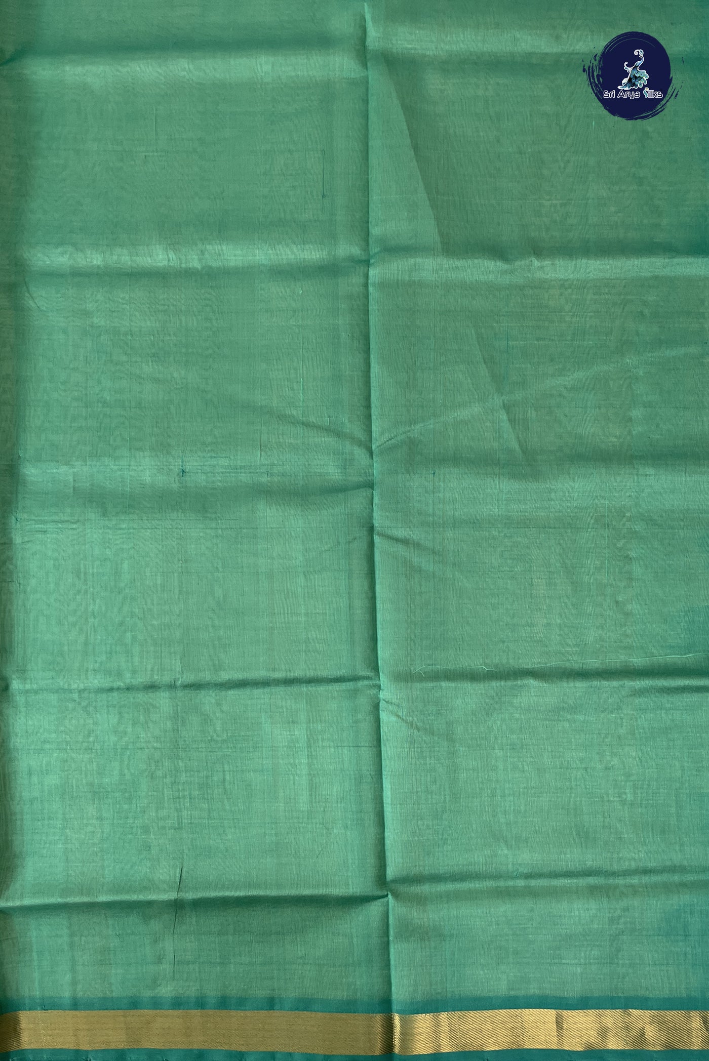 Beige Simple Silk Cotton Saree With Plain Pattern