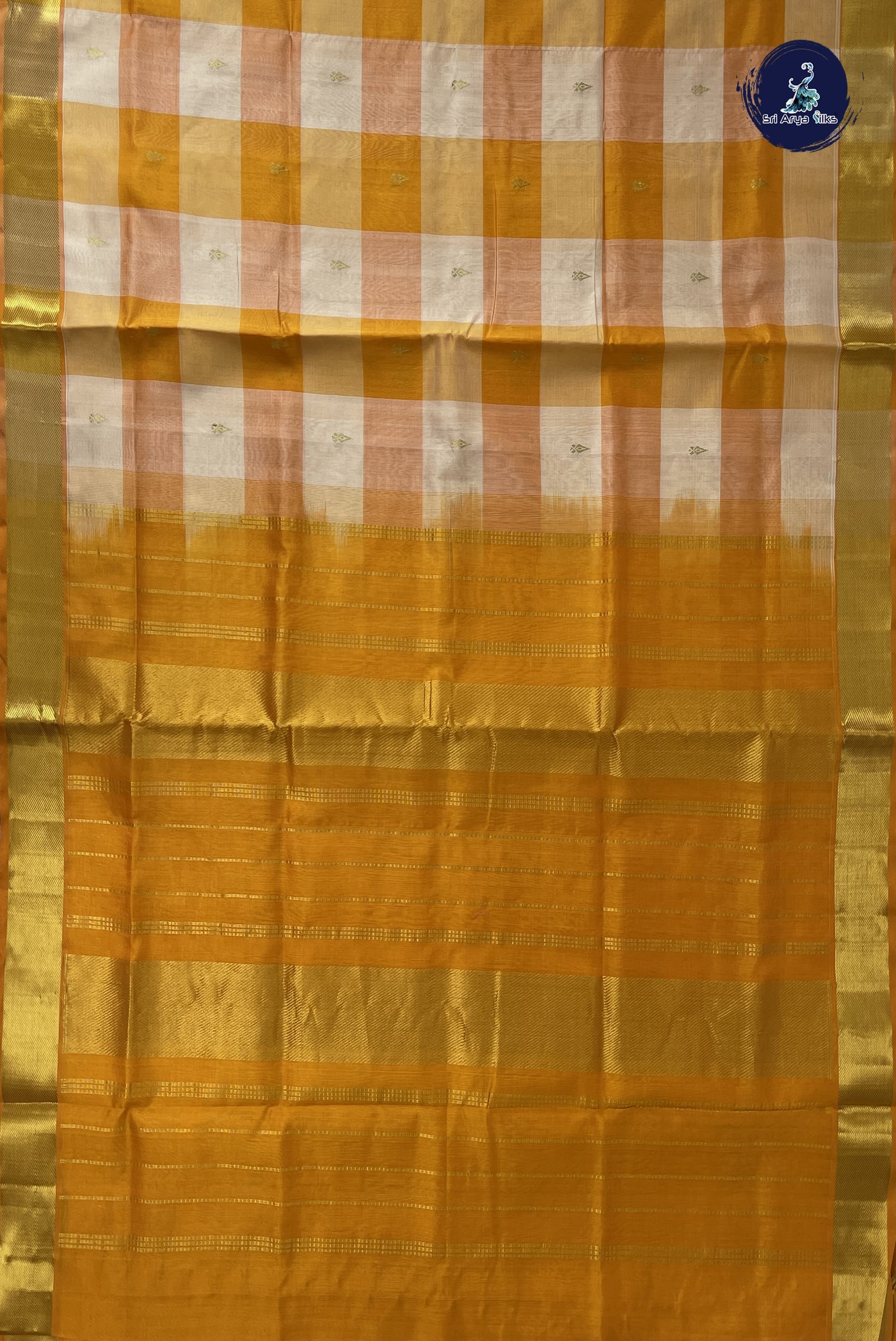 Multi Colour Checked Saree With Paalum Pazham Kattam Pattern