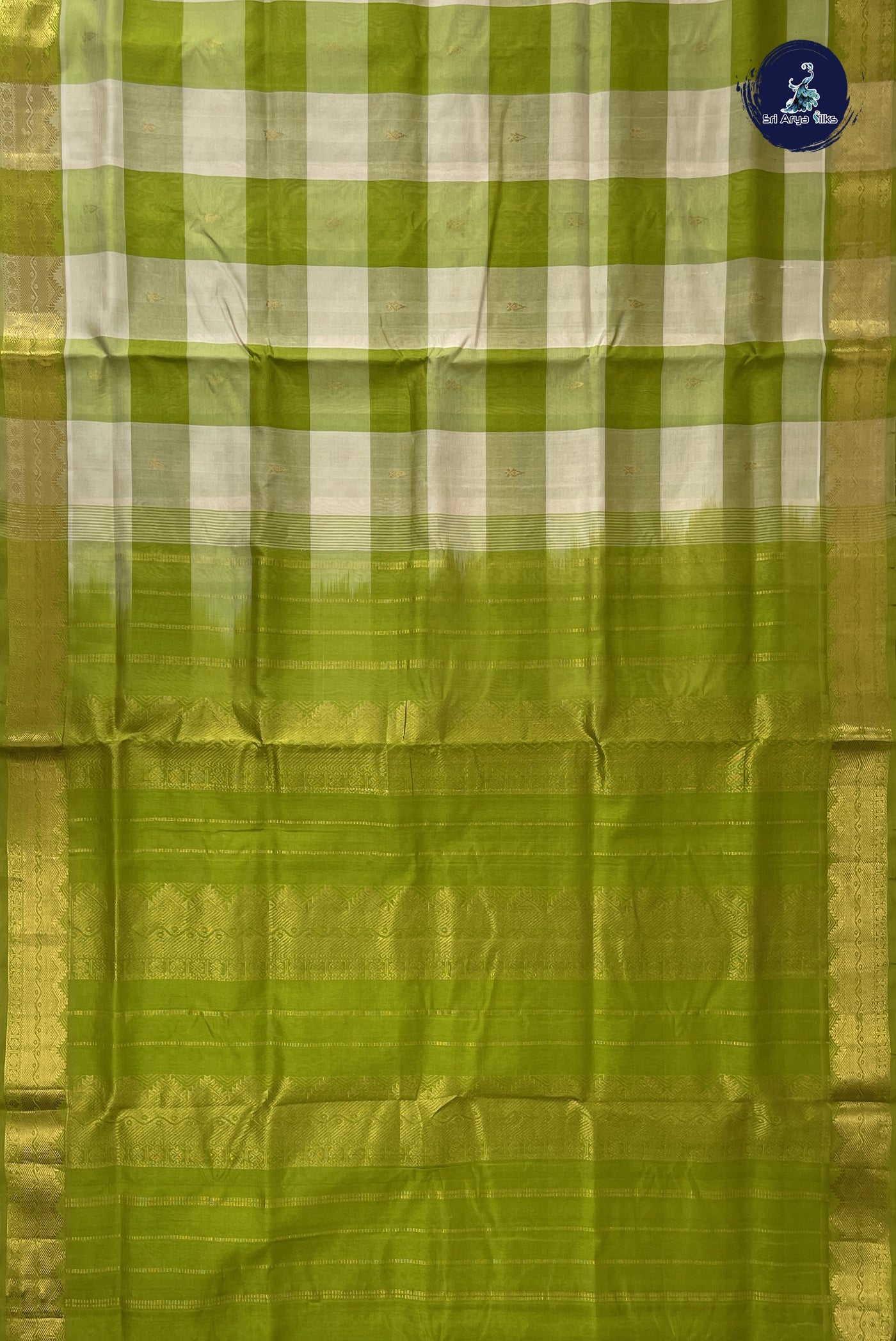 Multi Colour Checked Saree With Paalum Pazham Kattam Pattern