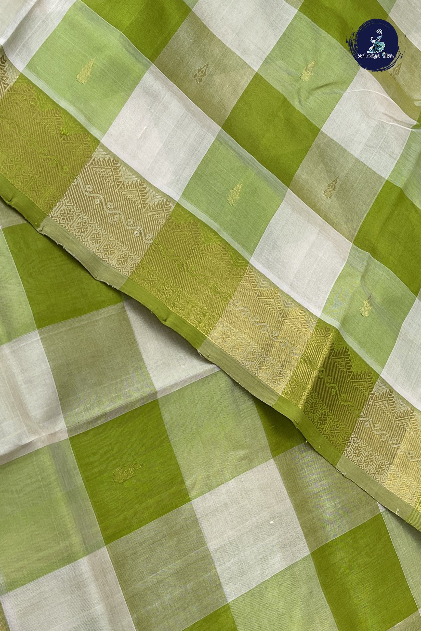 Multi Colour Checked Saree With Paalum Pazham Kattam Pattern