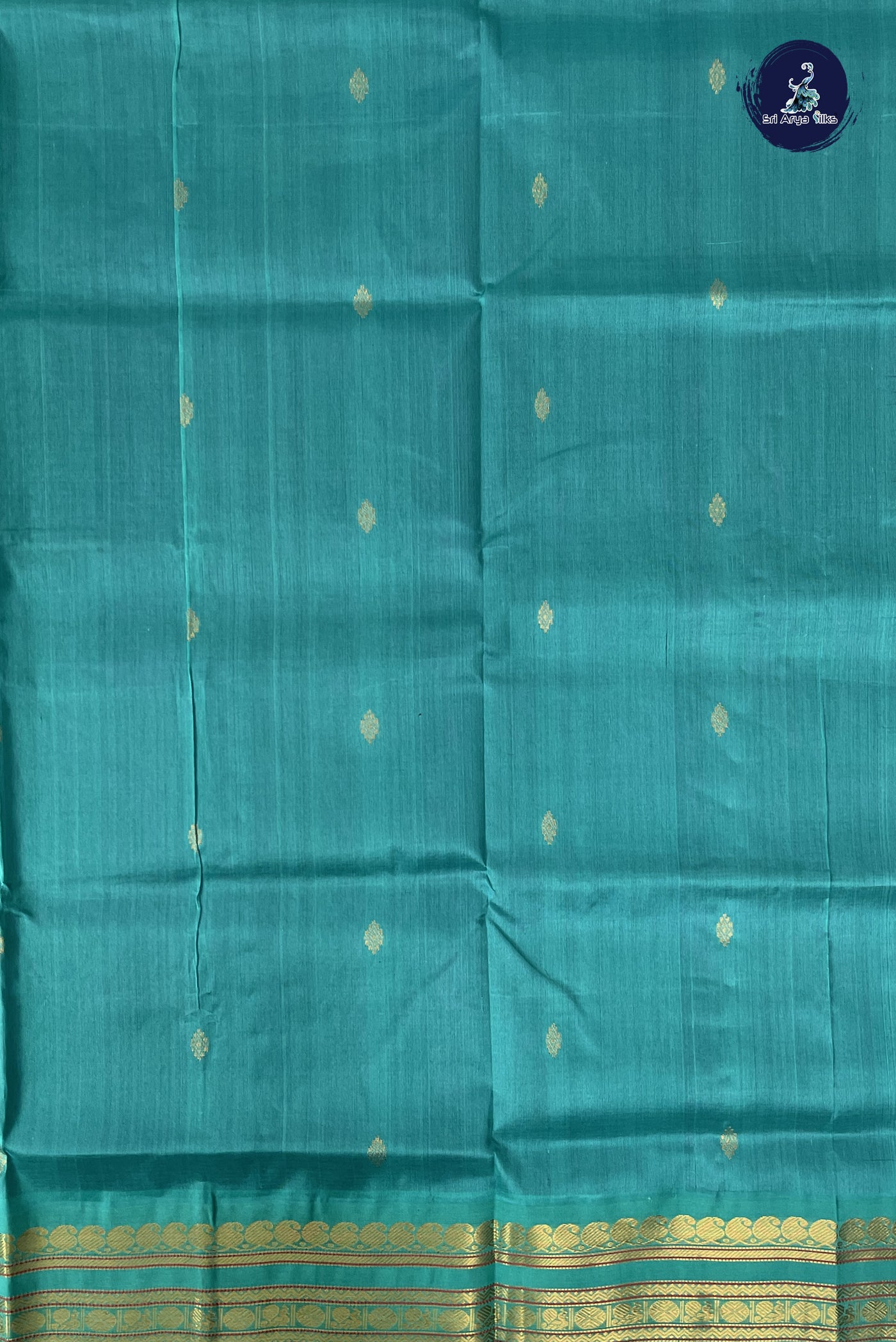 Purple Korvai Silk Cotton Saree With Zari Buttas Pattern