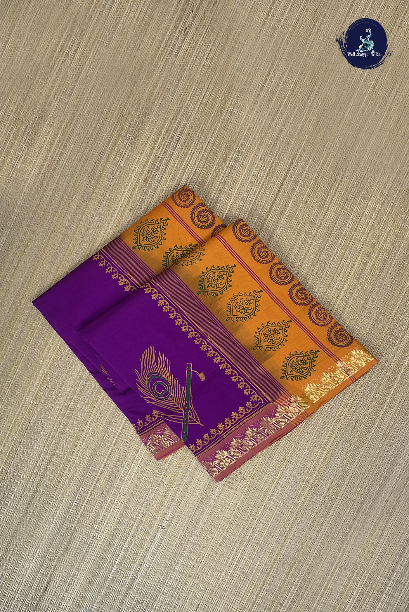 Vadamalli Kanchi Semi Silk Cotton Saree With Printed Pattern