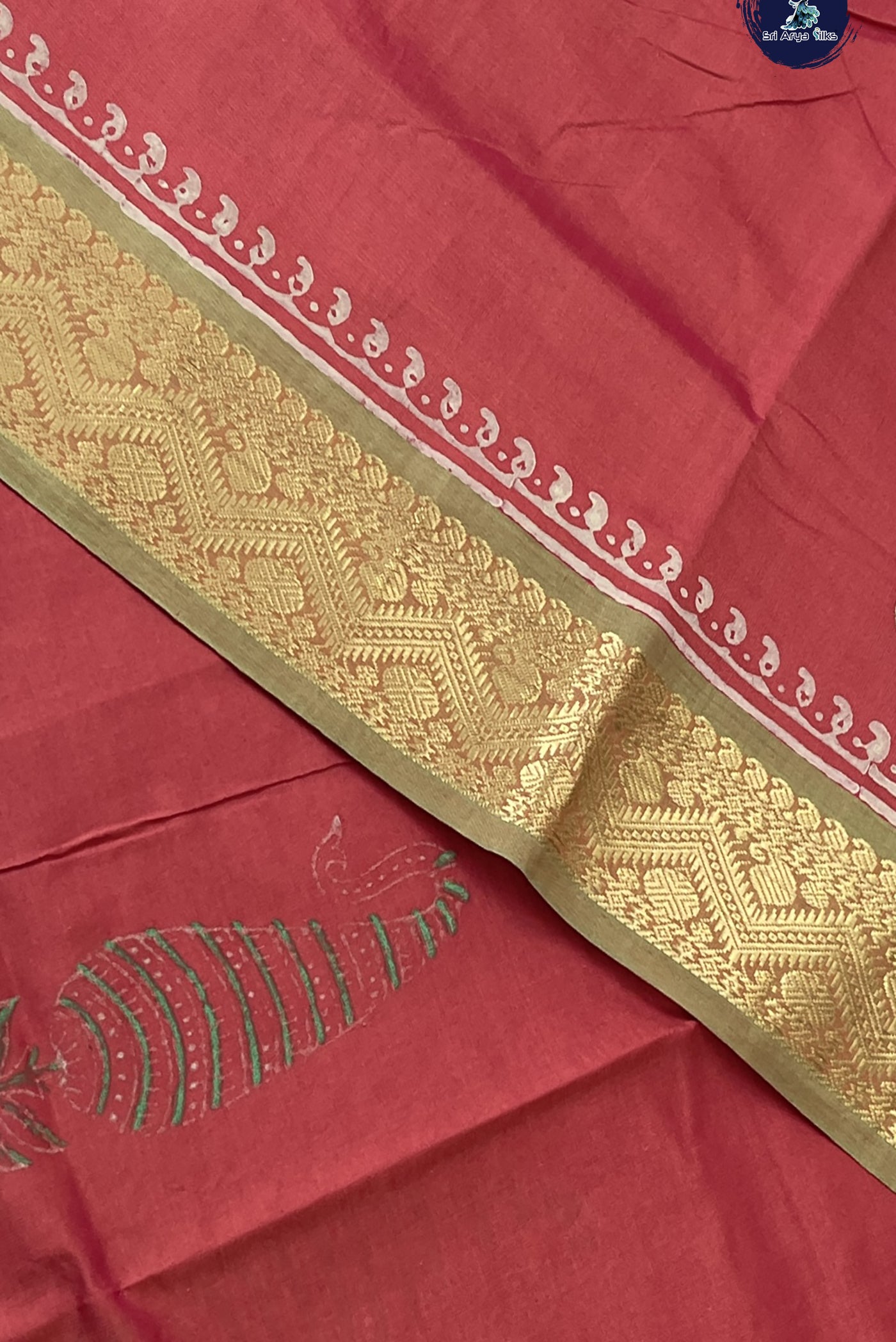Brown Kanchi Semi Silk Cotton Saree With Printed Pattern