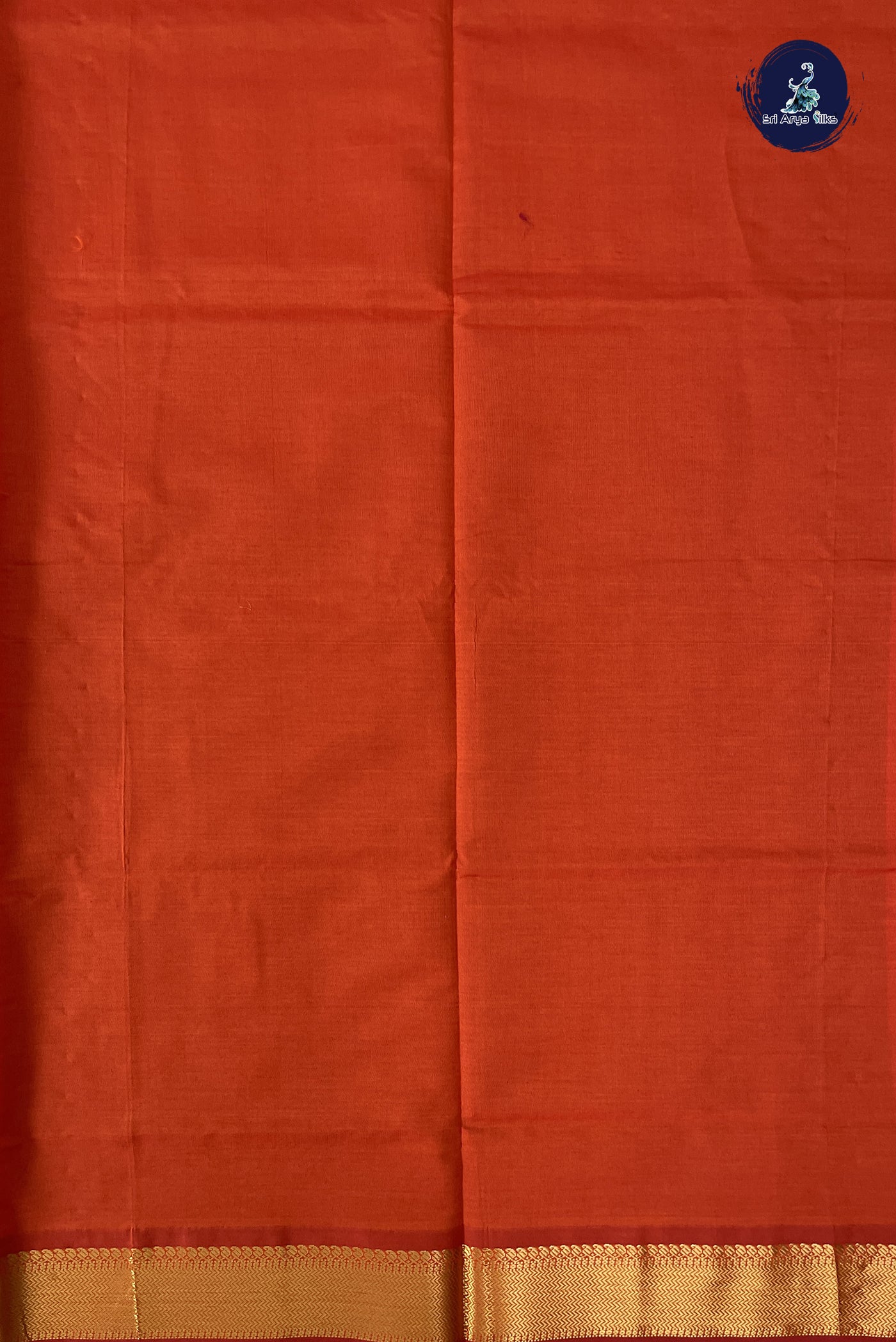 Brown Kanchi Semi Silk Cotton Saree With Plain Pattern