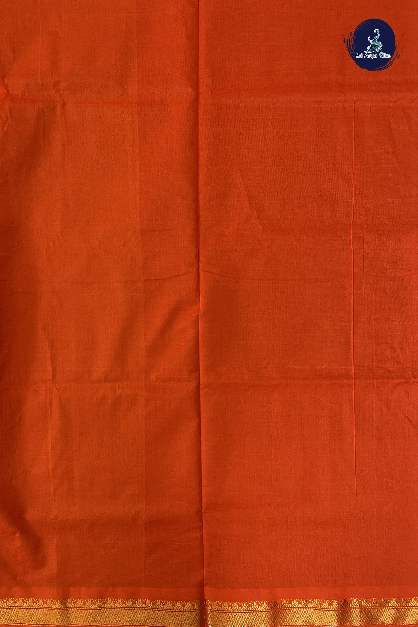 Brown Kanchi Semi Silk Cotton Saree With Plain Pattern