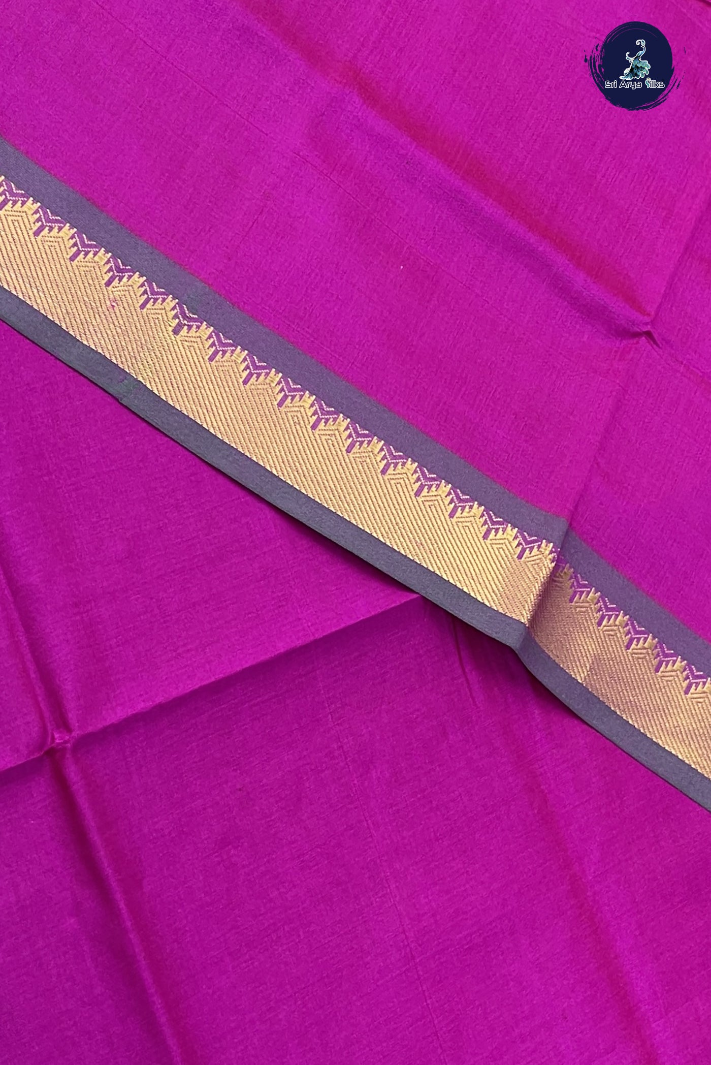 Vadamalli Kanchi Semi Silk Cotton Saree With Plain Pattern