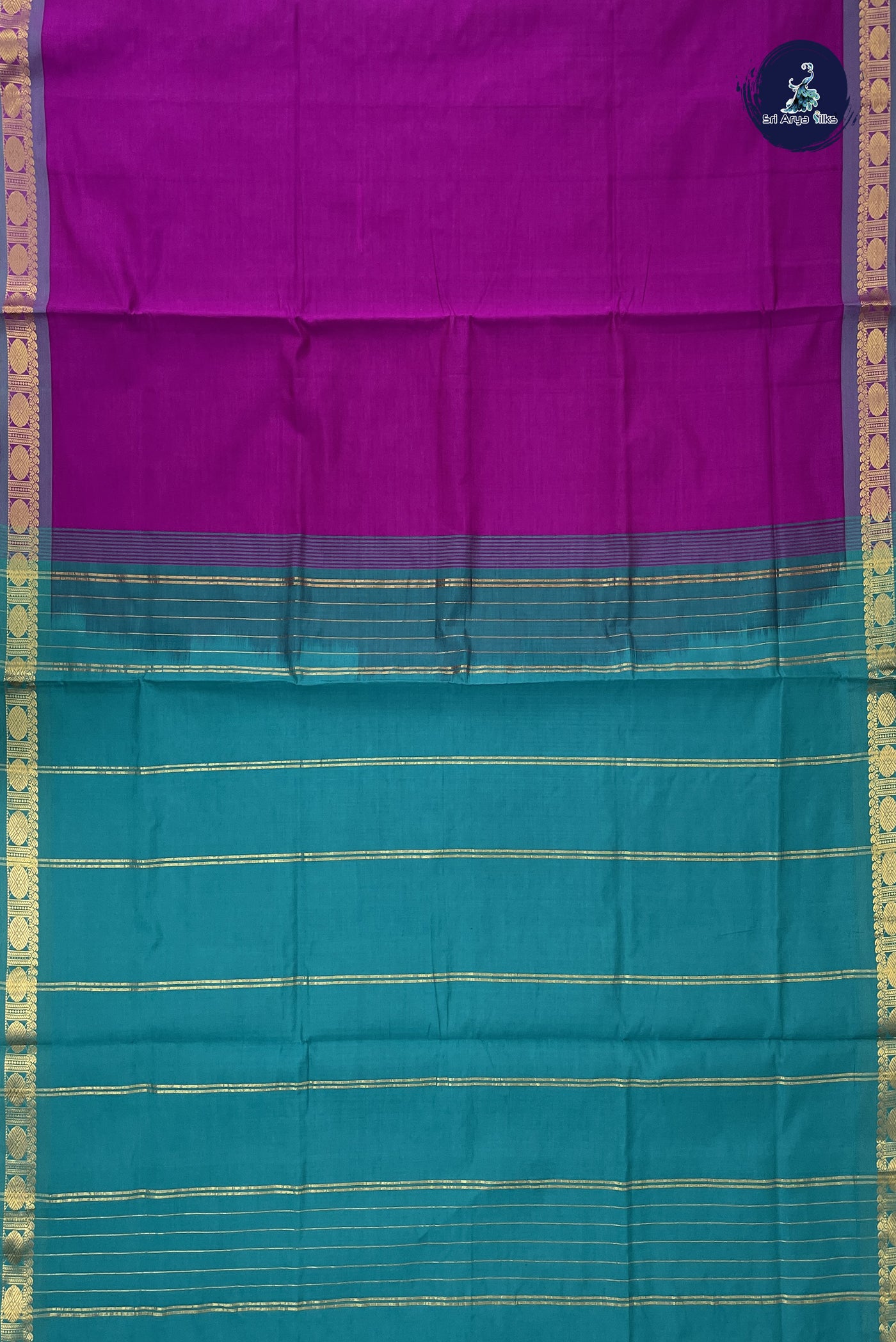 Vadamalli Kanchi Semi Silk Cotton Saree With Plain Pattern