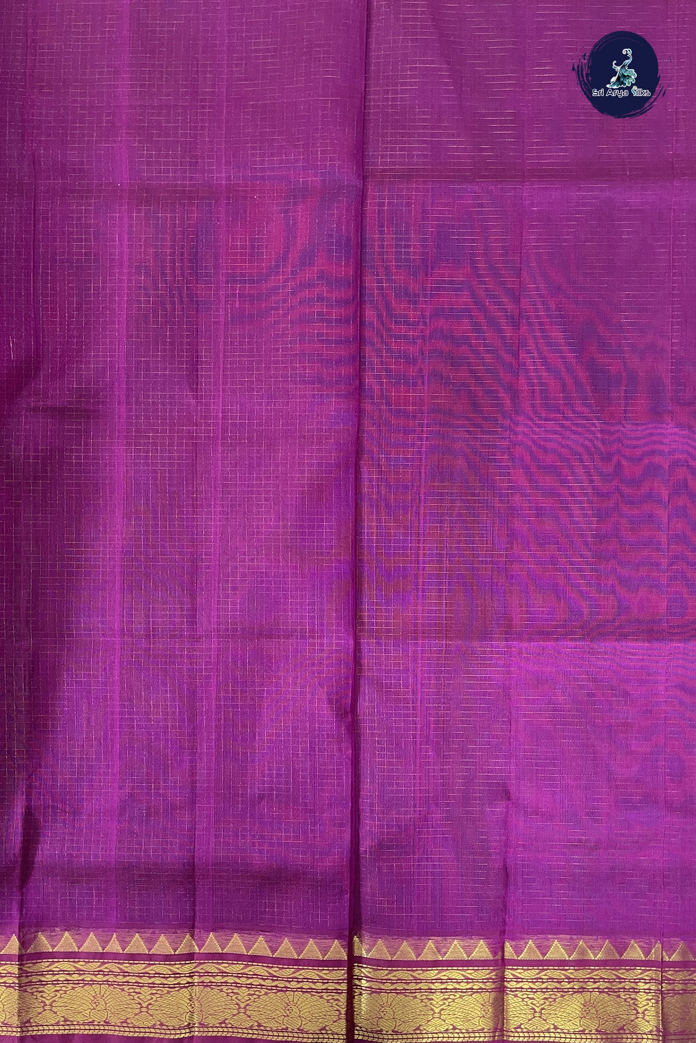 Bottle Green Checked Saree With Zari Checked Pattern