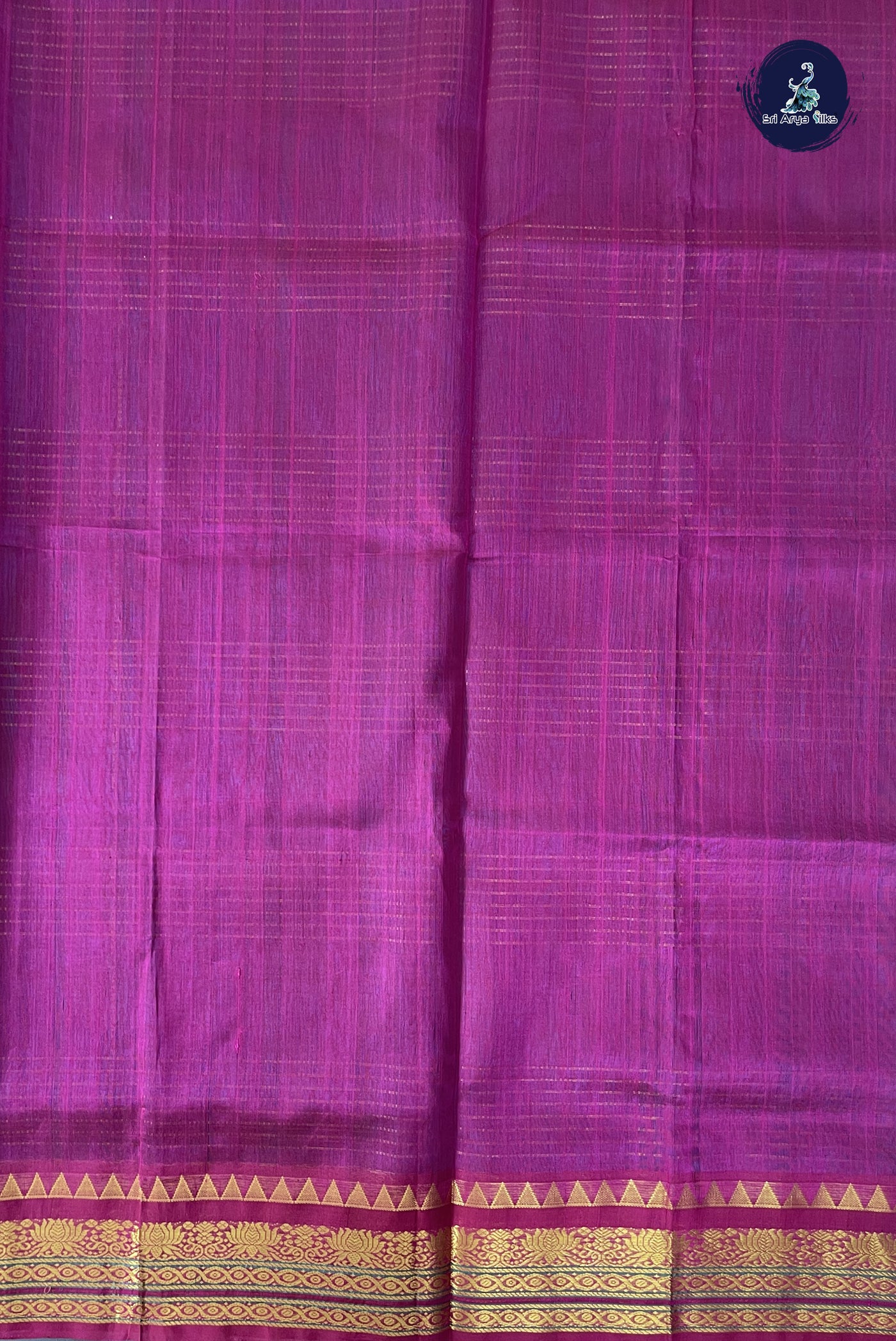 Peacock Blue Checked Saree With Zari Checked Pattern