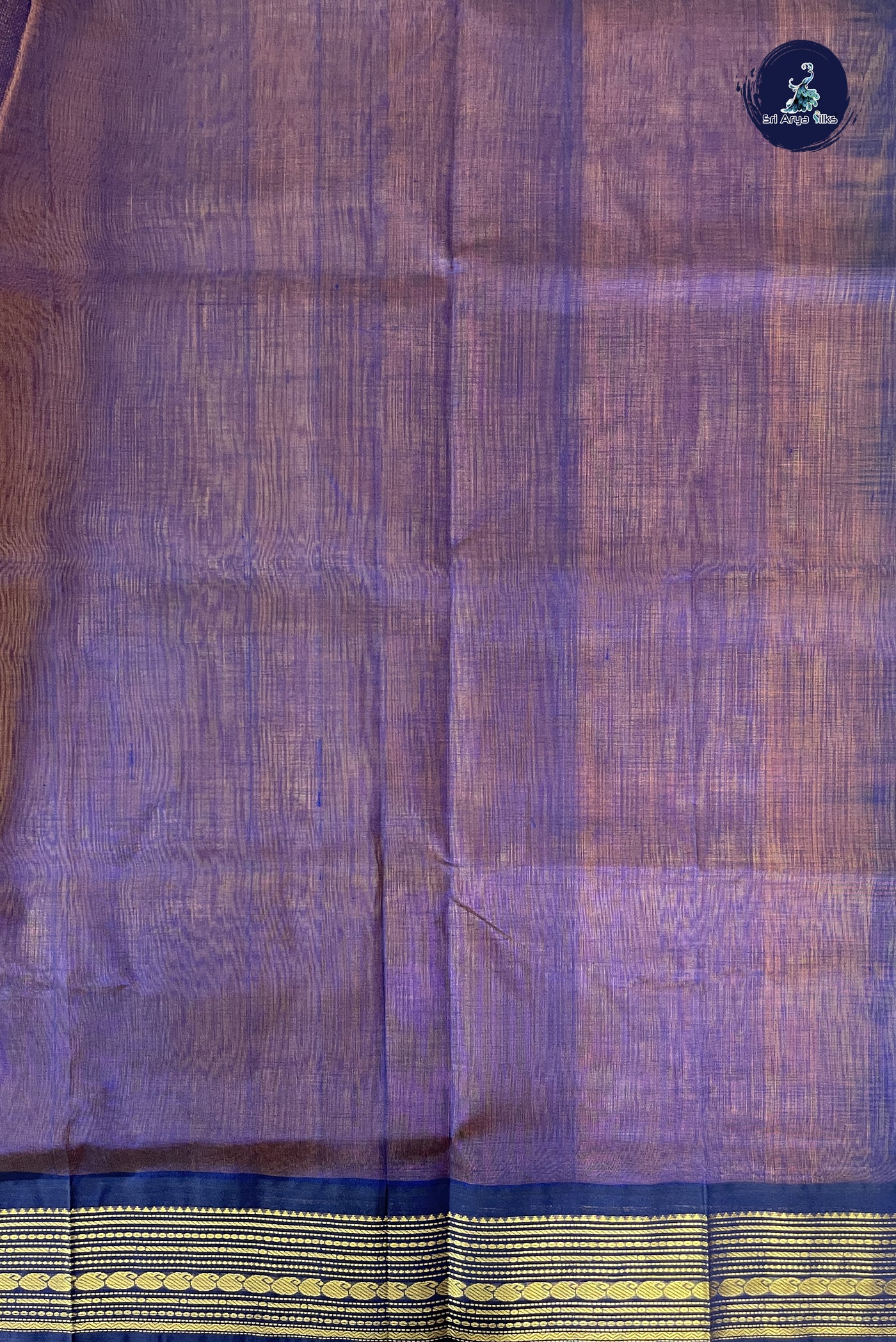 Mango Yellow Korvai Silk Cotton Saree With Plain Pattern