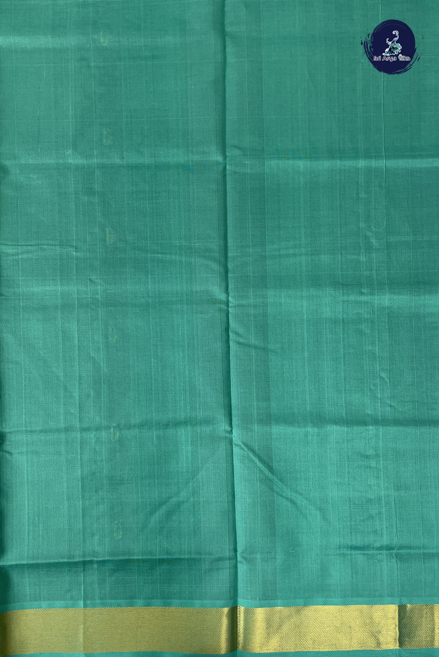 Dark Brinjal Simple Silk Cotton Saree With Zari Buttas Pattern