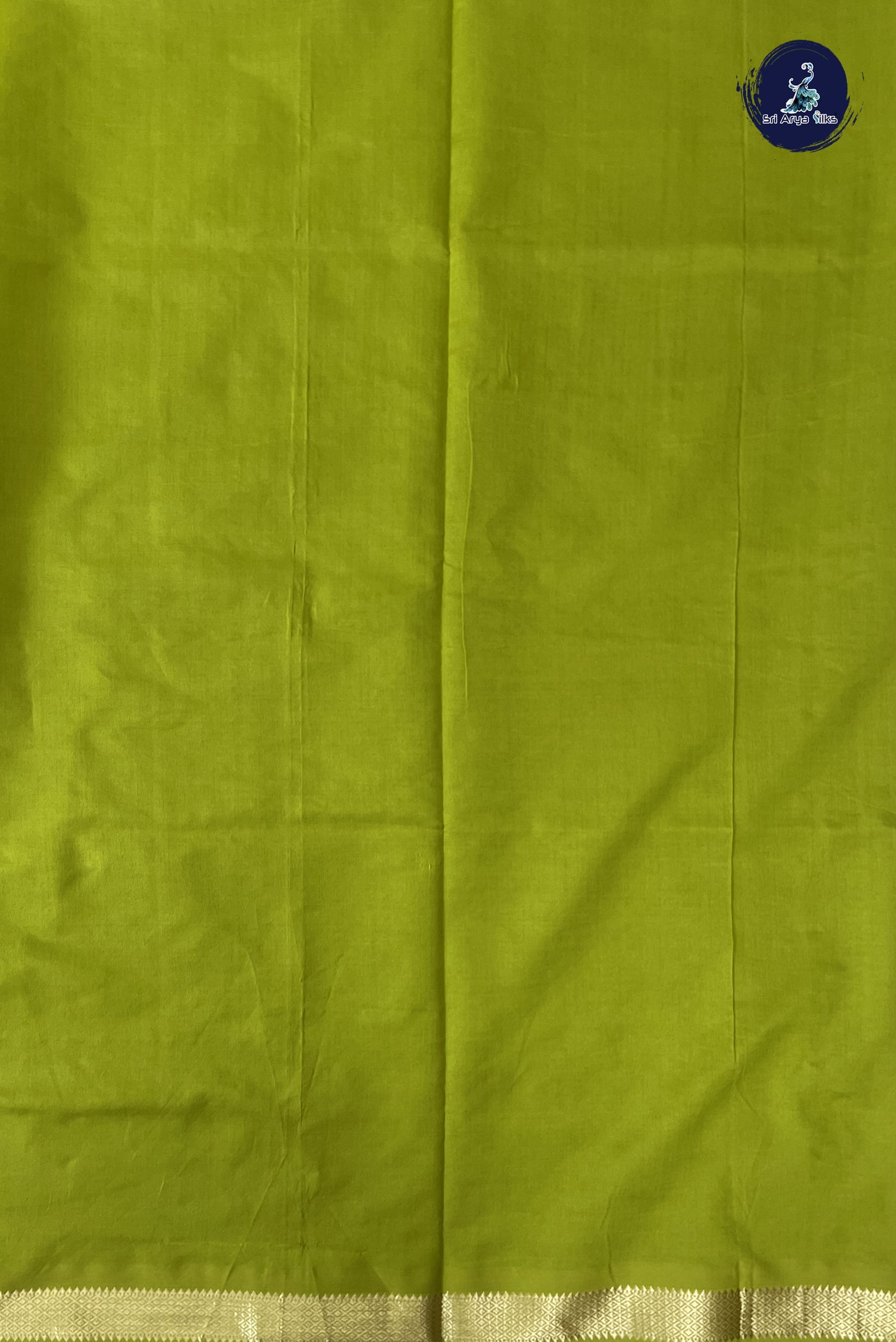 Dark Green Kanchi Semi Silk Cotton Saree With Plain Pattern