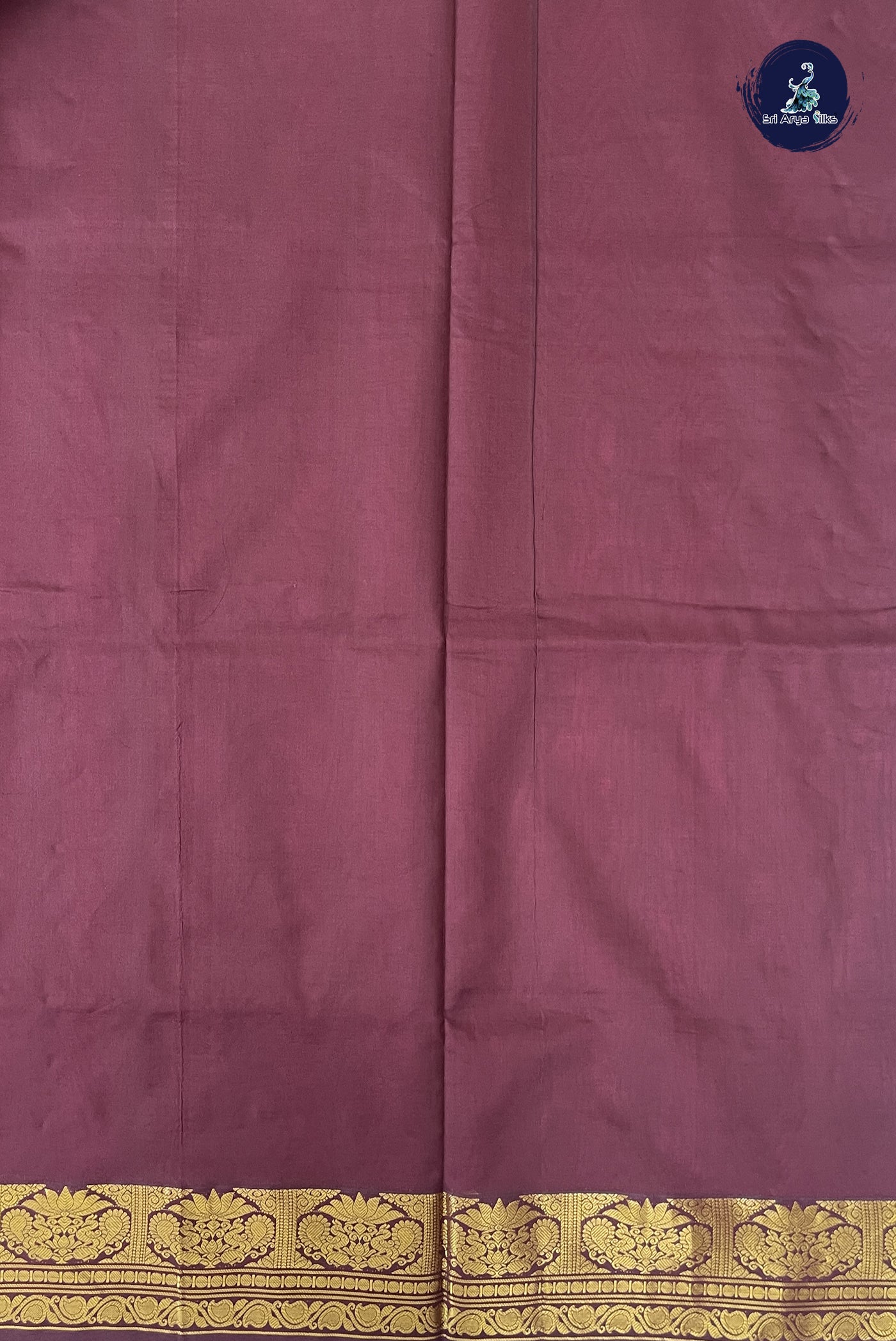 Pink Kanchi Semi Silk Cotton Saree With Plain Pattern