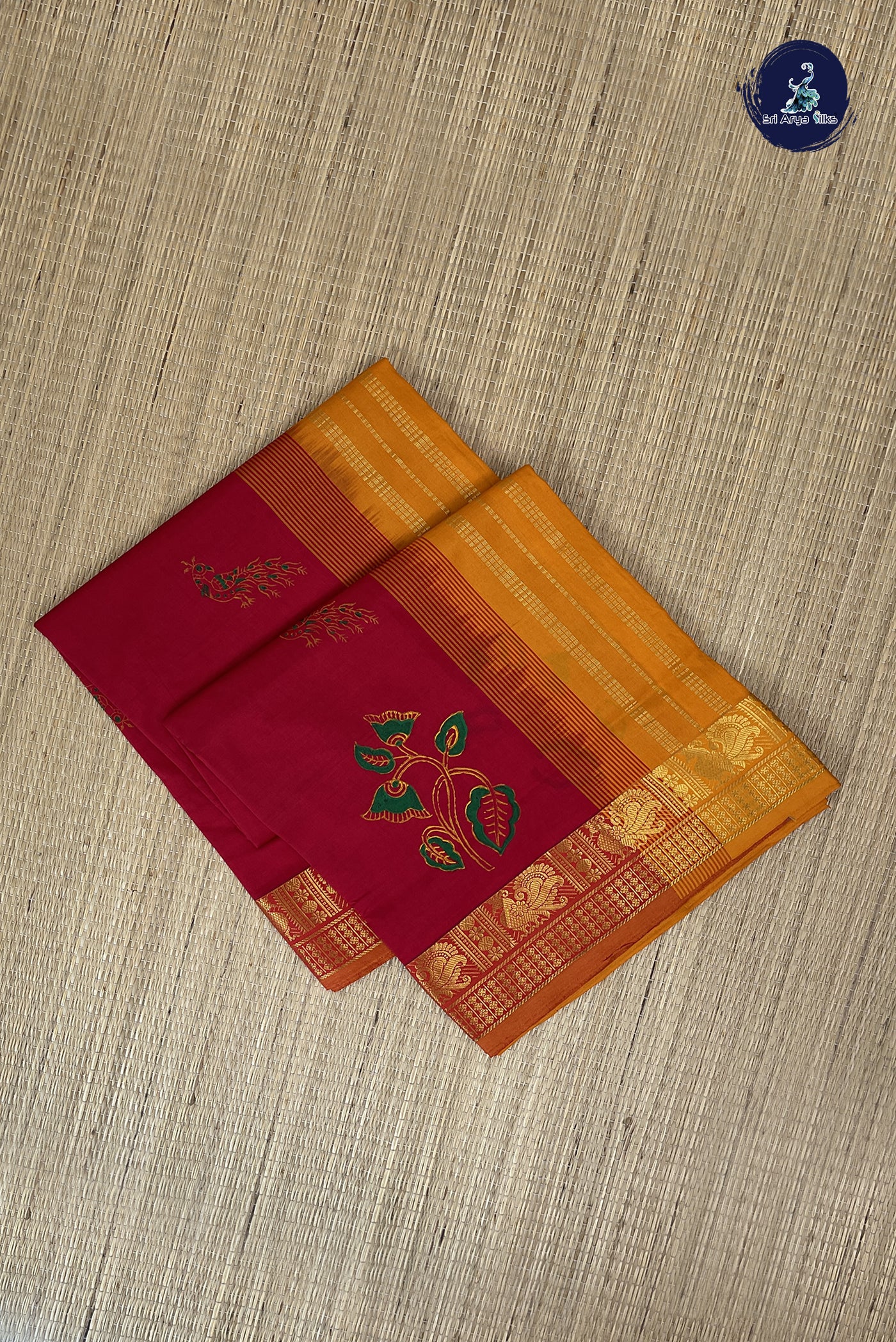 Maroon Kanchi Semi Silk Cotton Saree With Printed Pattern