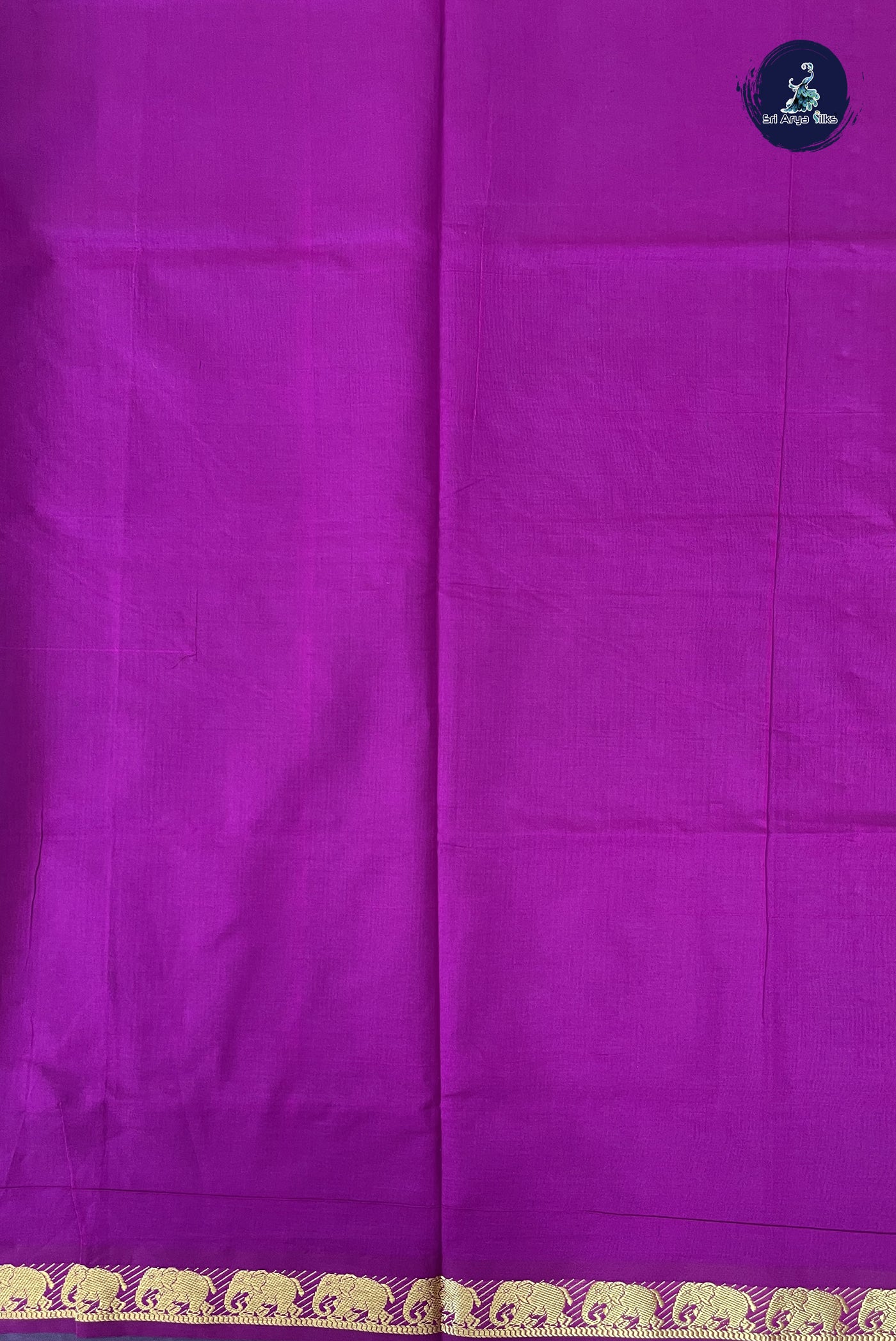 Teal Kanchi Semi Silk Cotton Saree With Plain Pattern