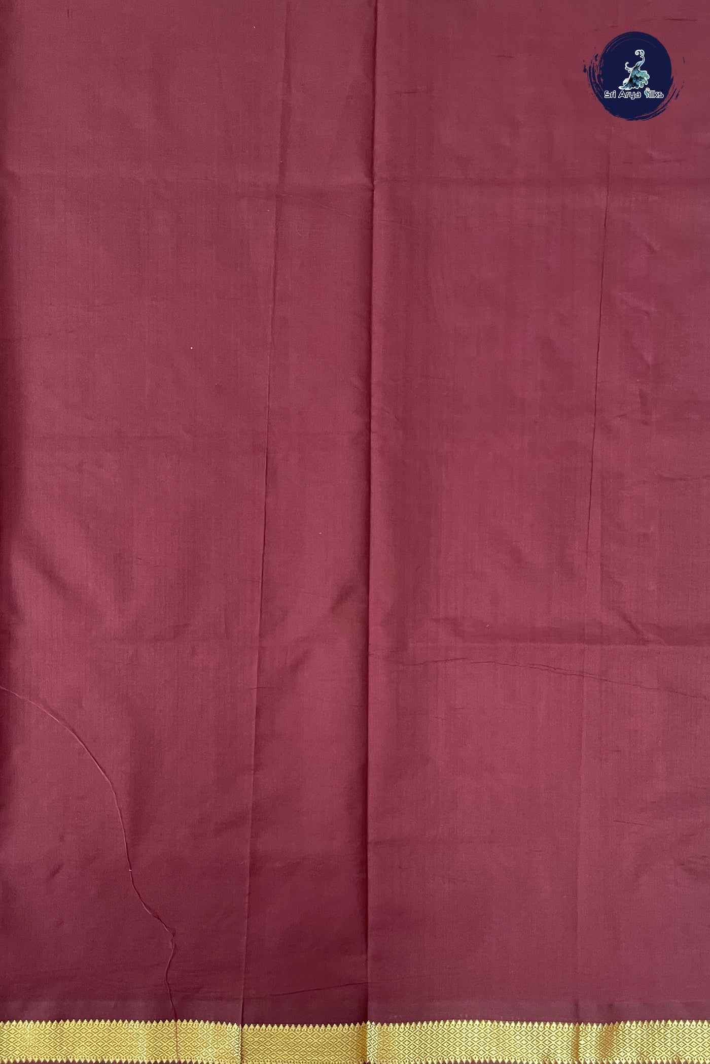 Magenta Kanchi Semi Silk Cotton Saree With Plain Pattern