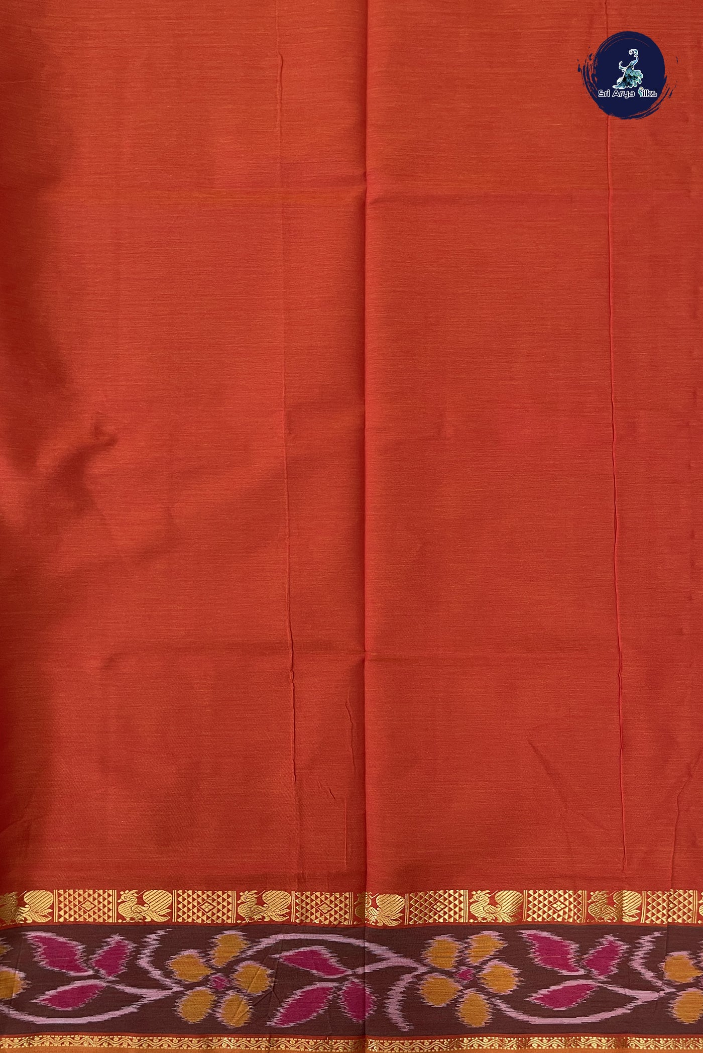Mustard Kanchi Semi Silk Cotton Saree With Plain Pattern