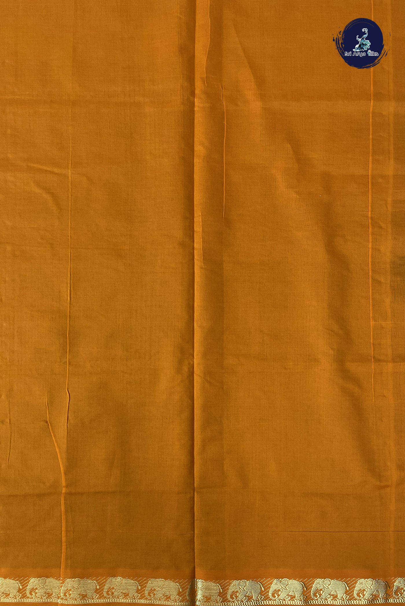 Blue Kanchi Semi Silk Cotton Saree With Plain Pattern