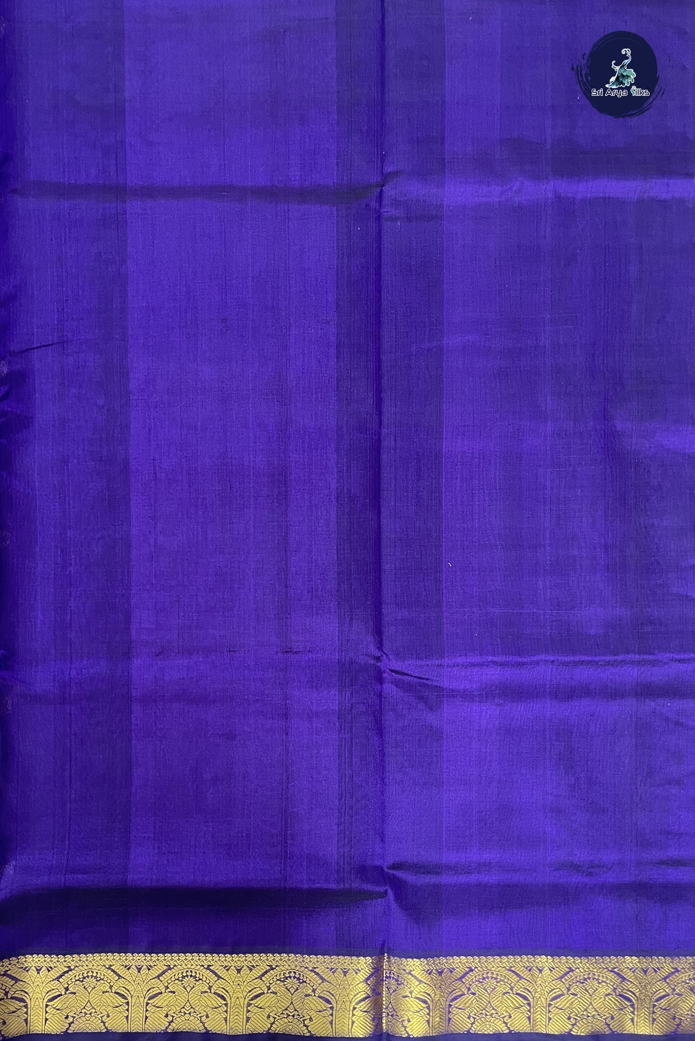 Violet Simple Silk Cotton Saree With Zari Buttas Pattern