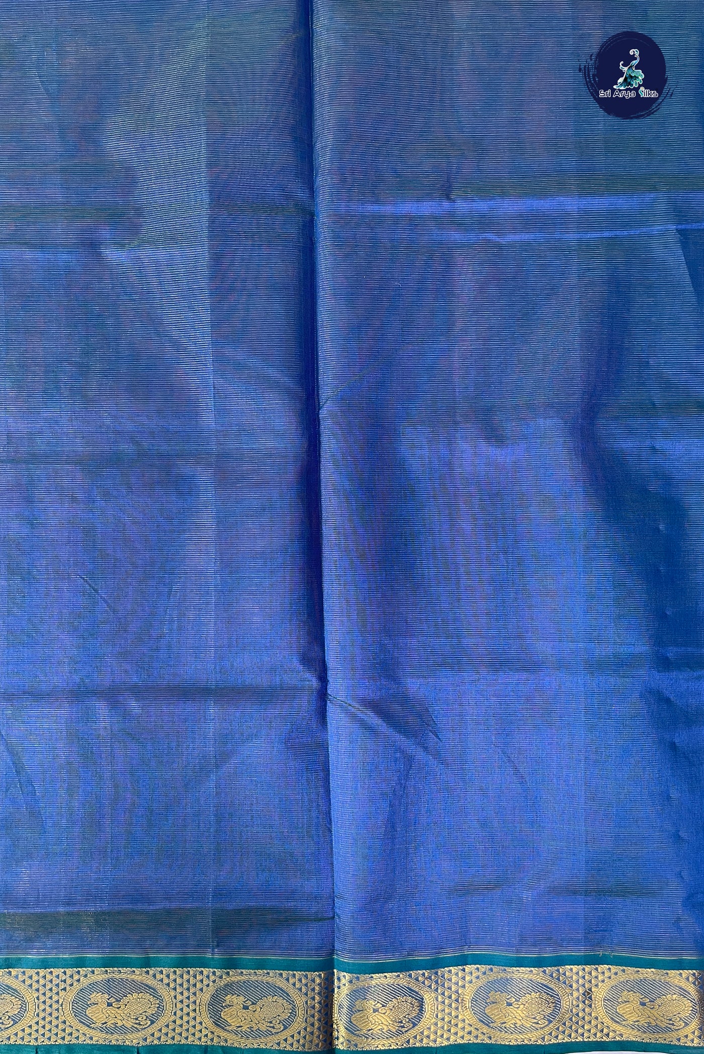 Dual Tone Purple Vaira Oosi Silk Cotton Saree With Vaira Oosi Pattern