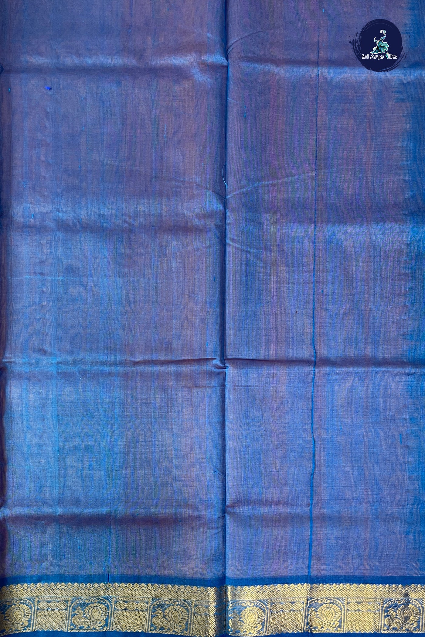 Yellowish Orange Simple Silk Cotton Saree With Plain Pattern