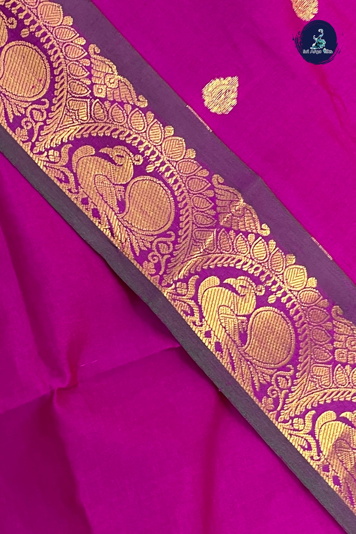Vadamalli Half Pure Silk Cotton Saree With Zari Buttas Pattern