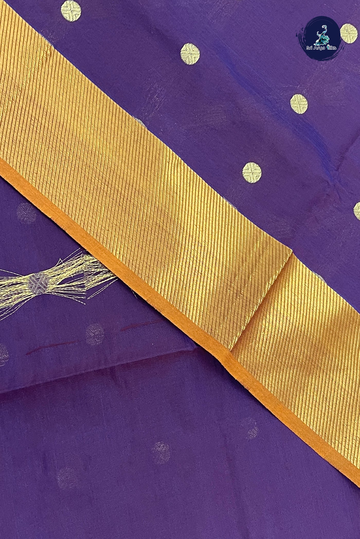 Coffee Brown Half Pure Silk Cotton Saree With Zari Buttas Pattern
