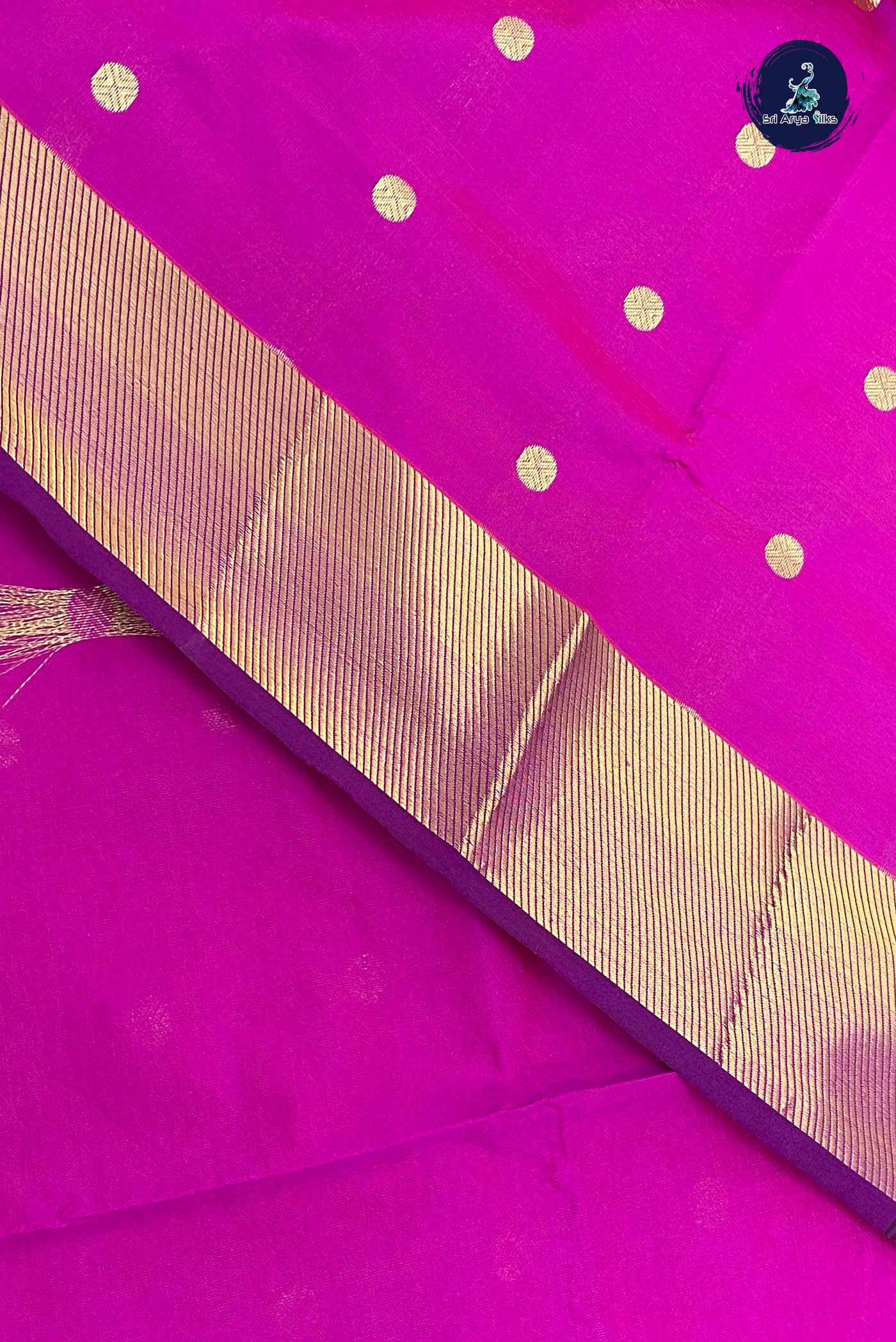 Vadamalli Half Pure Silk Cotton Saree With Zari Buttas Pattern