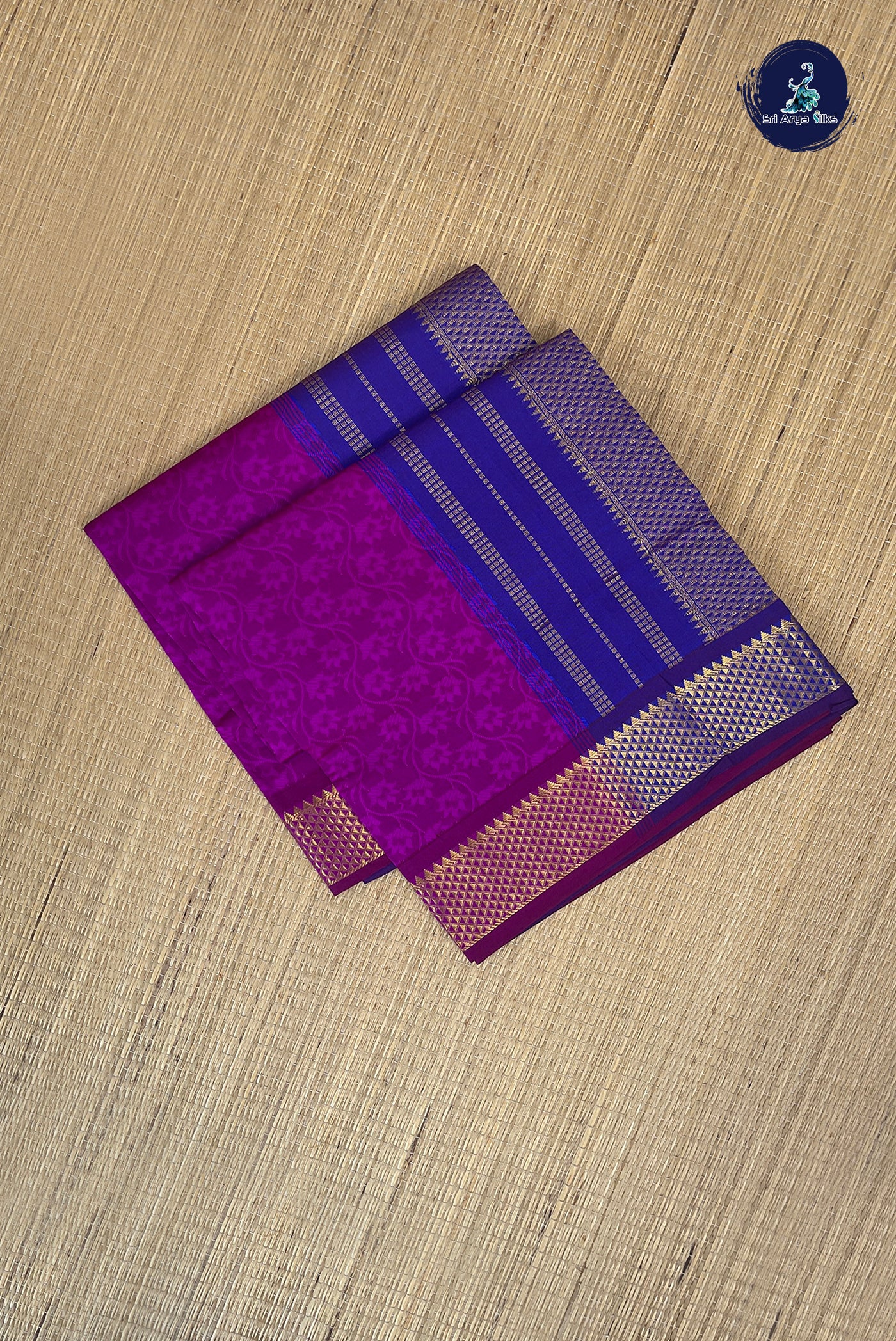 Vadamalli Half Pure Silk Cotton Saree With Embossed Pattern