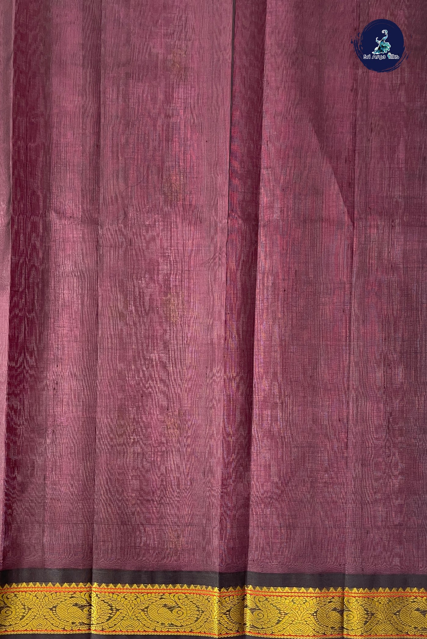 Light Pink Korvai Silk Cotton Saree With Zari Buttas Pattern