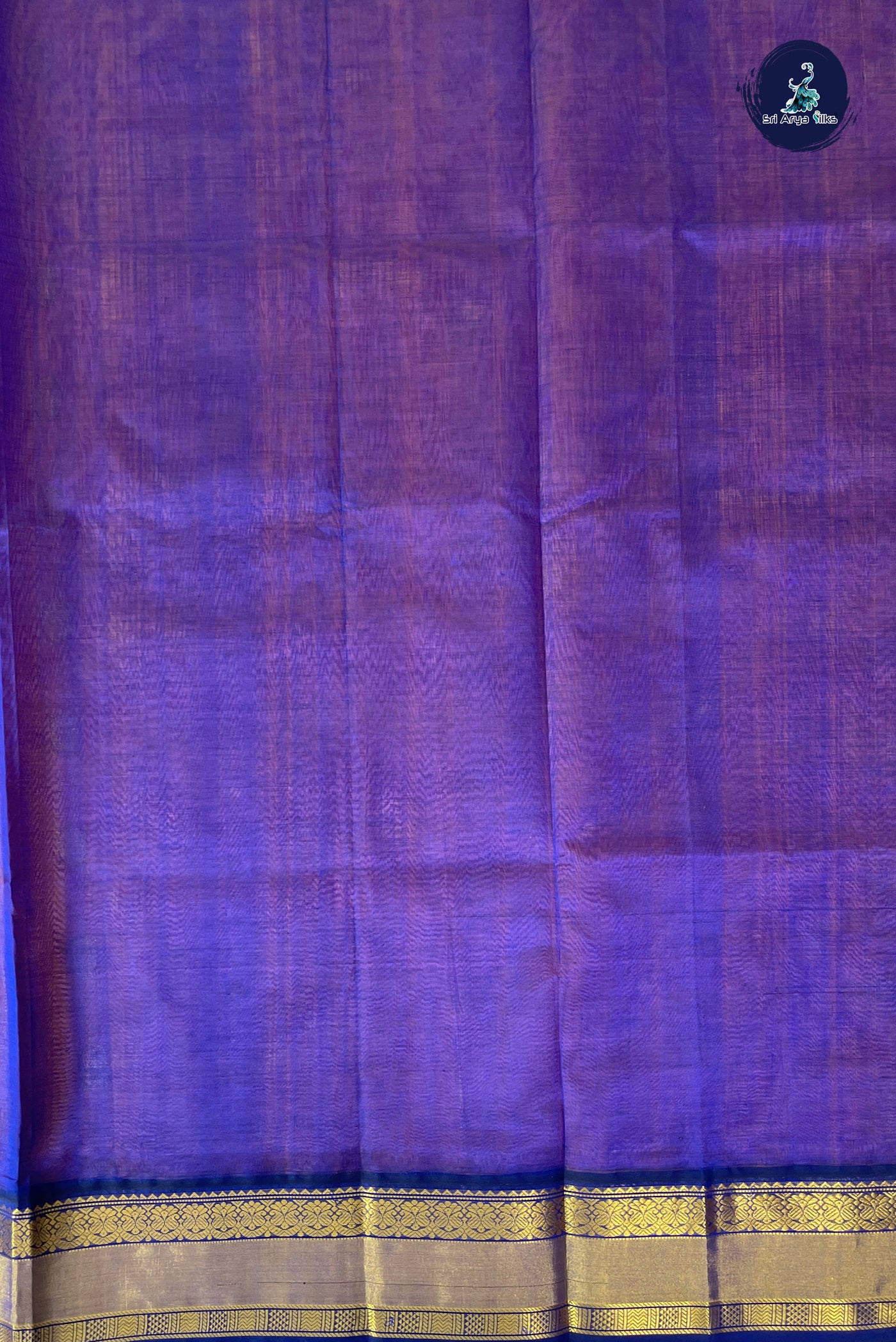 Peach Korvai Silk Cotton Saree With Zari Buttas Pattern