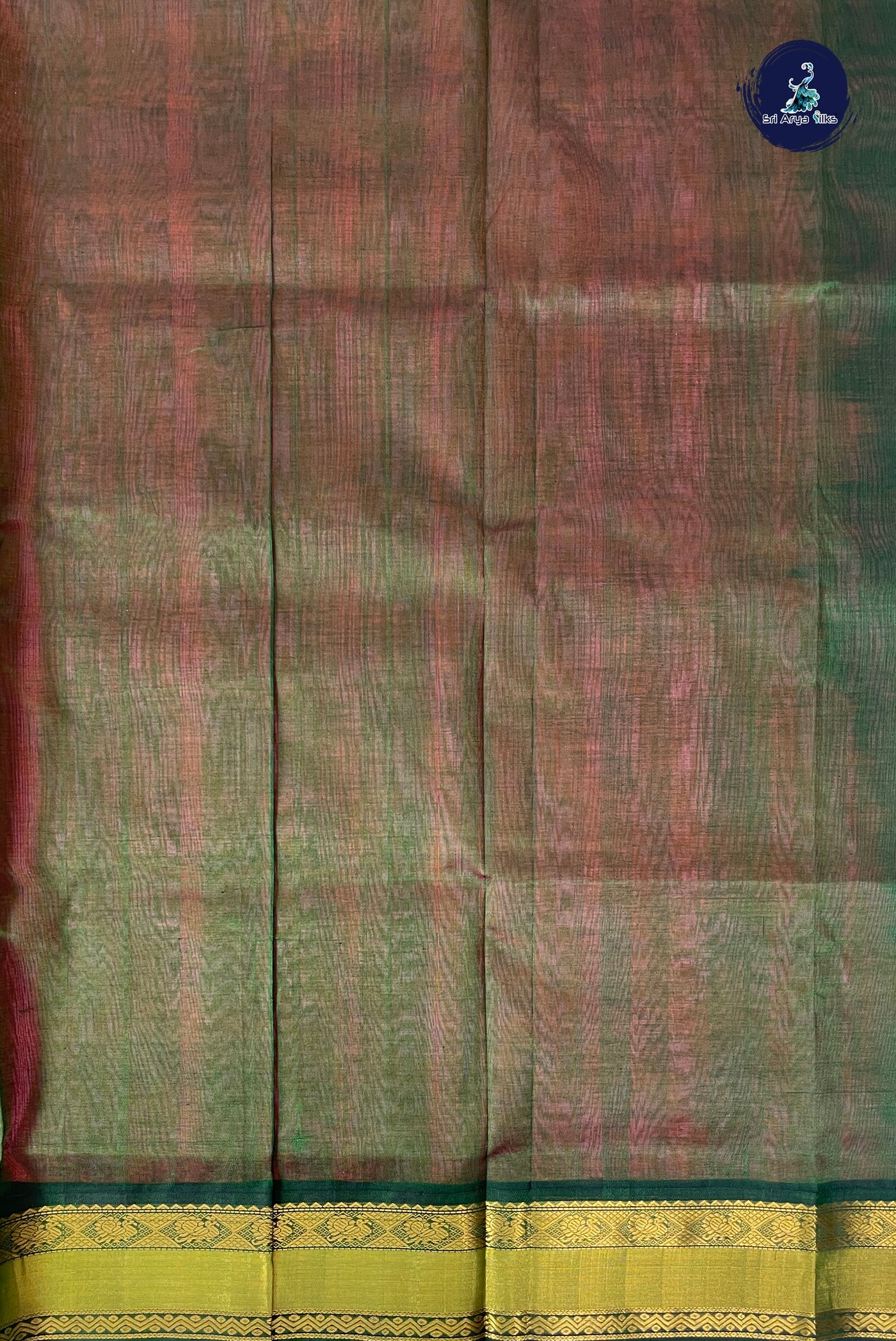 Pink Korvai Silk Cotton Saree With Zari Buttas Pattern