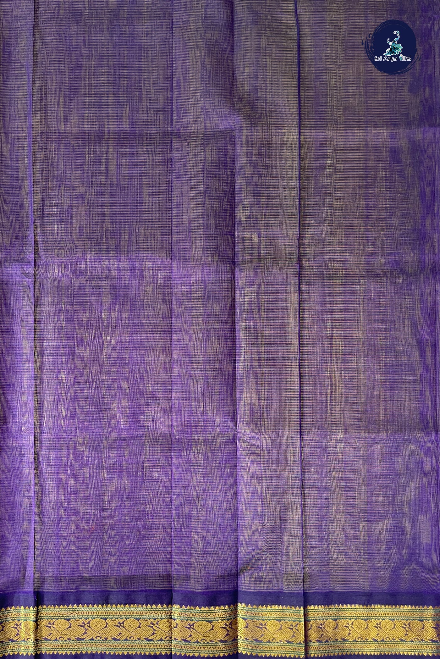 Multi Colour Korvai Silk Cotton Saree With Stripes Pattern
