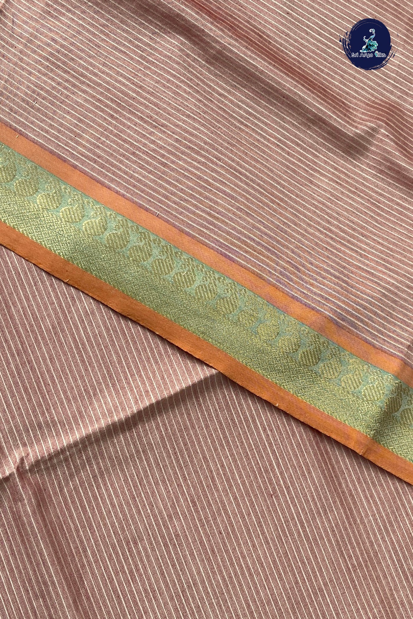 Pastel Shade Half Pure Silk Cotton Saree With Doria Lines Pattern