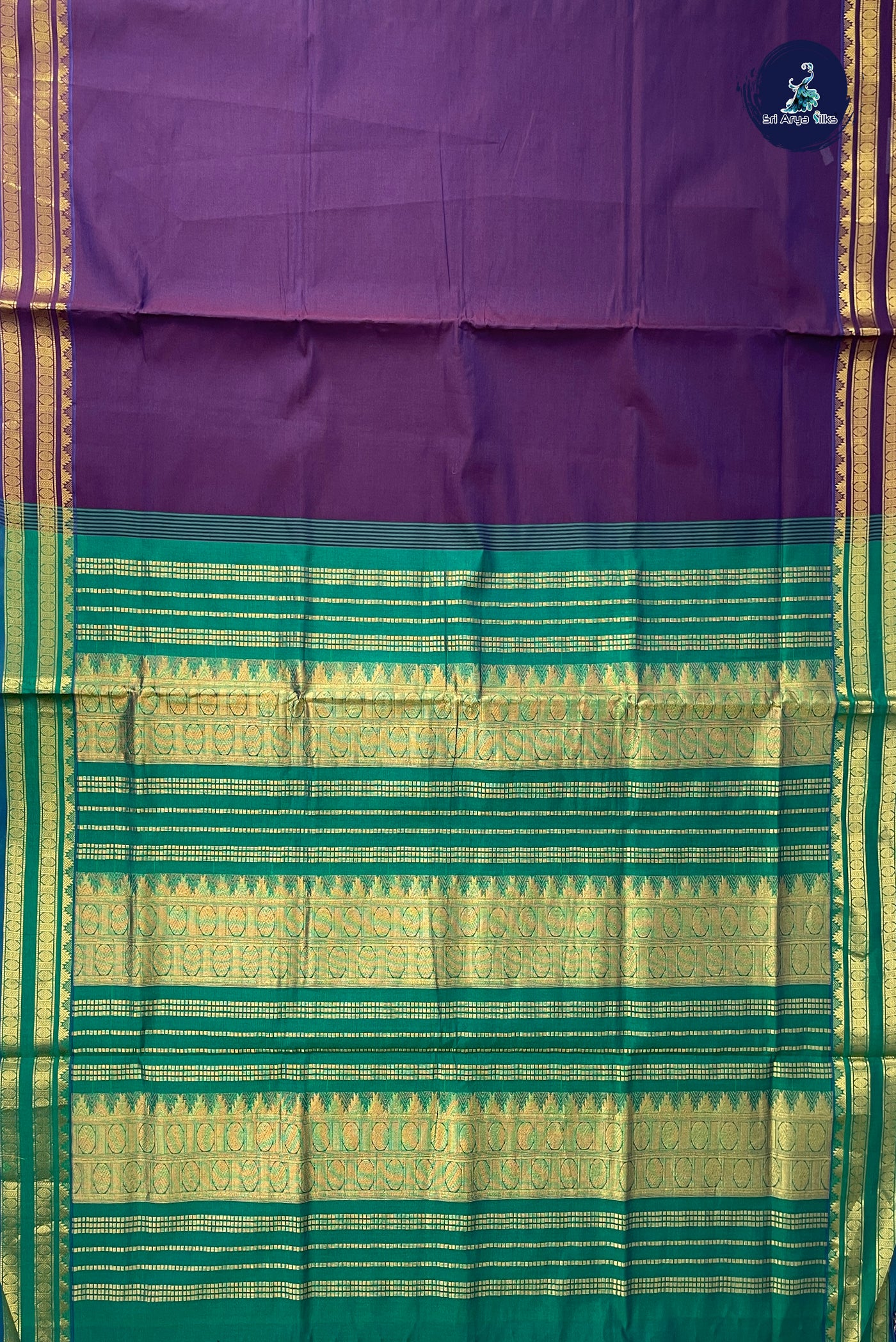 Dual Tone Brown Half Pure Silk Cotton Saree With Plain Pattern