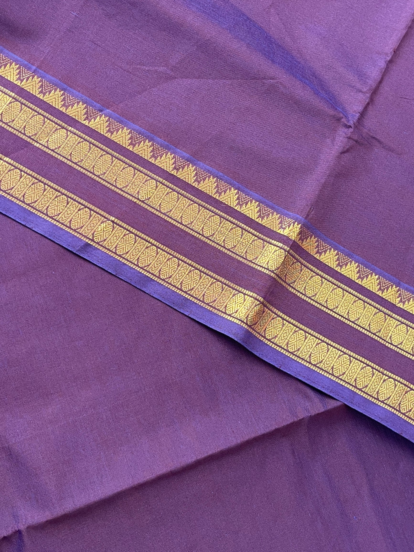 Dual Tone Brown Half Pure Silk Cotton Saree With Plain Pattern