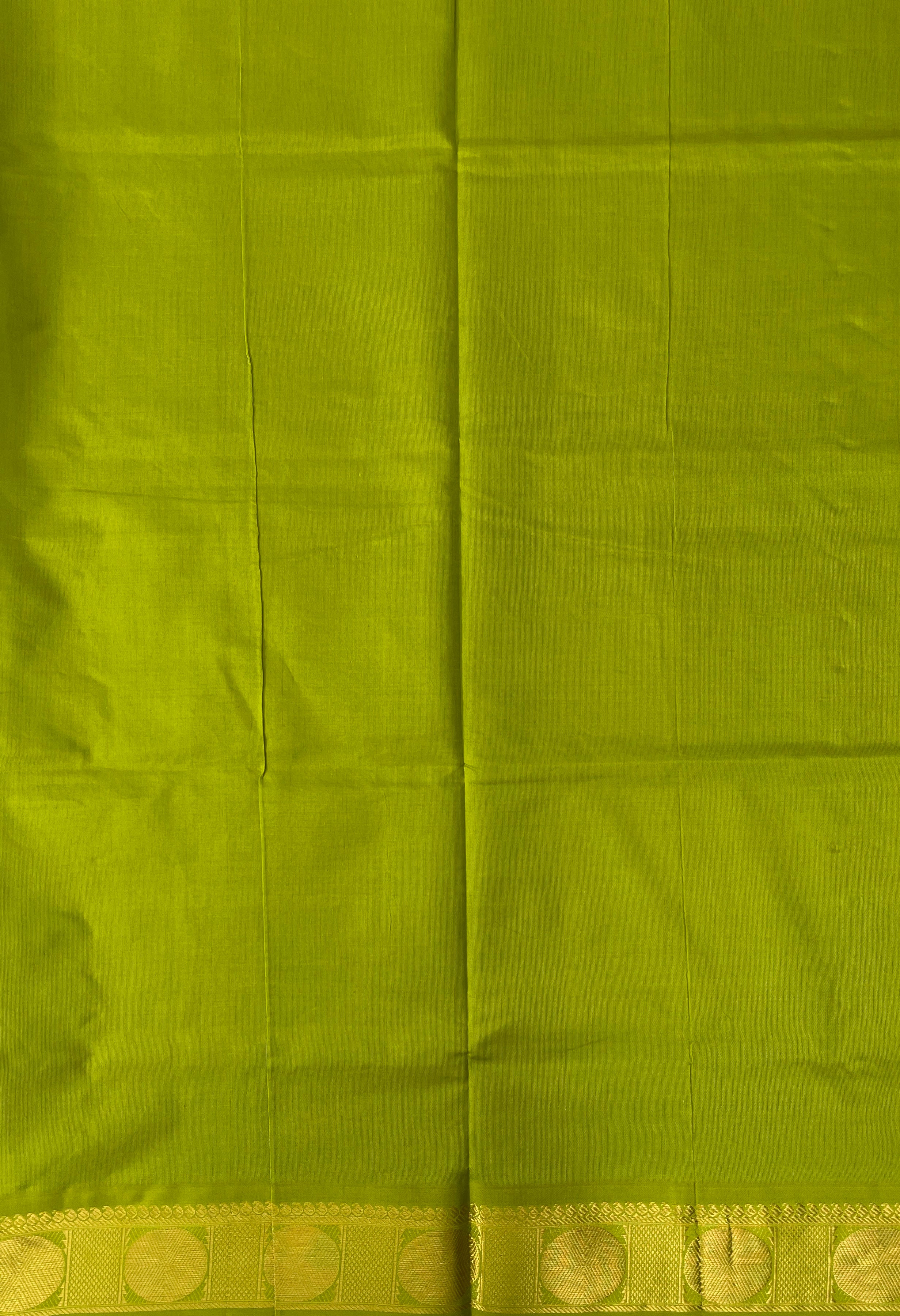 MS Blue Half Pure Silk Cotton Saree With Plain Pattern